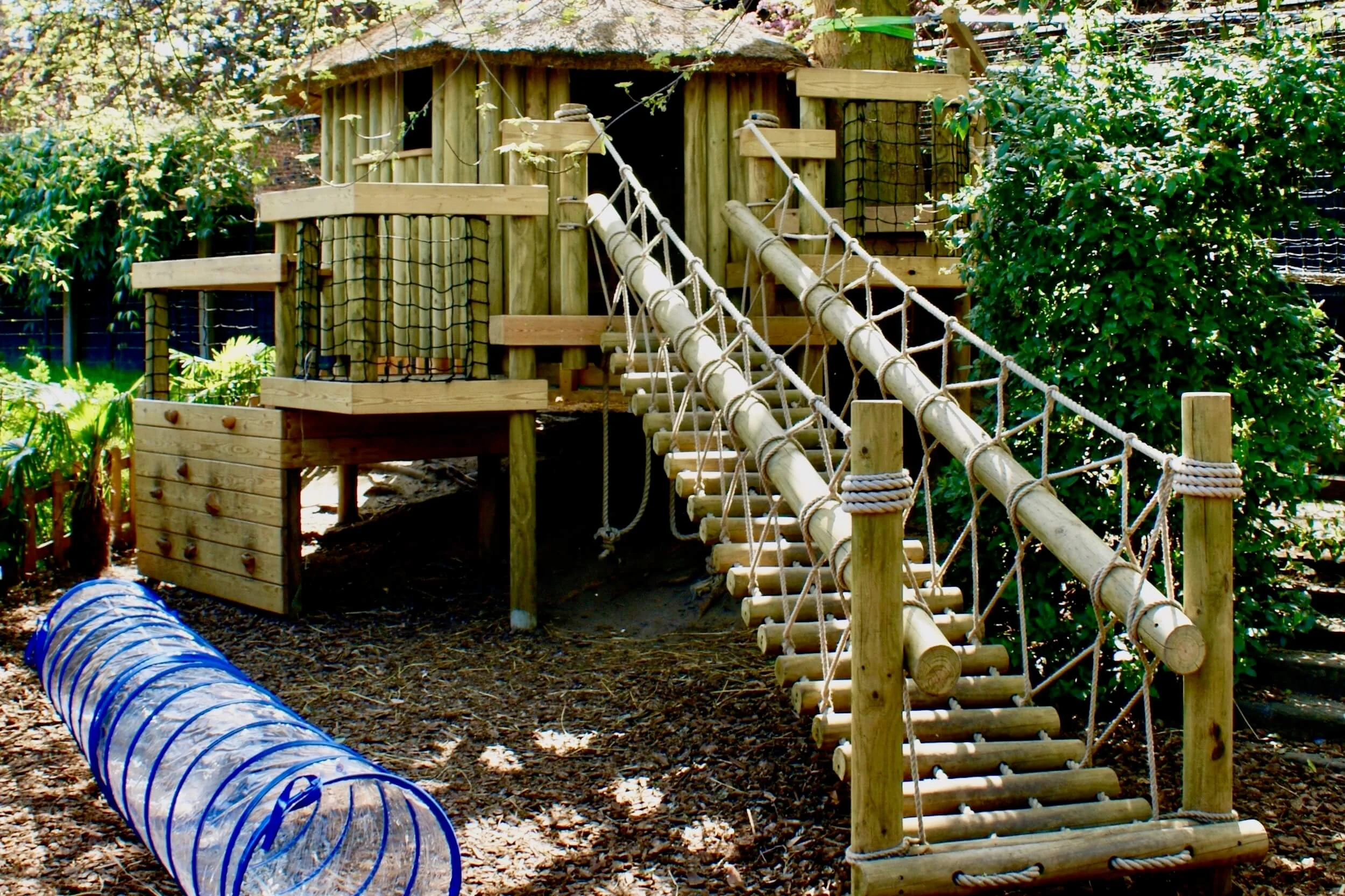 Log Rope Bridge for Children's Centre