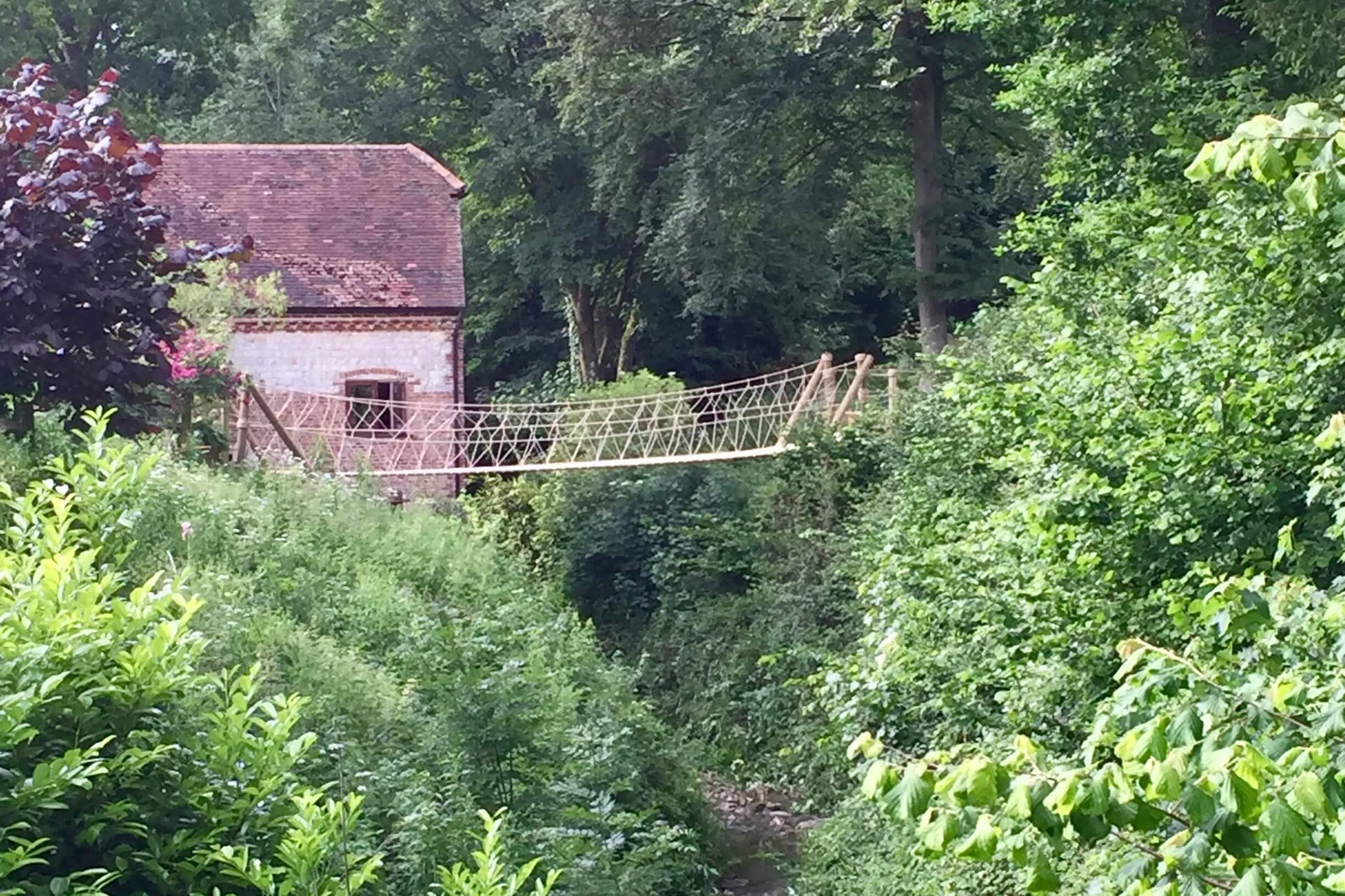 River Canyon Rope Bridge next to mill
