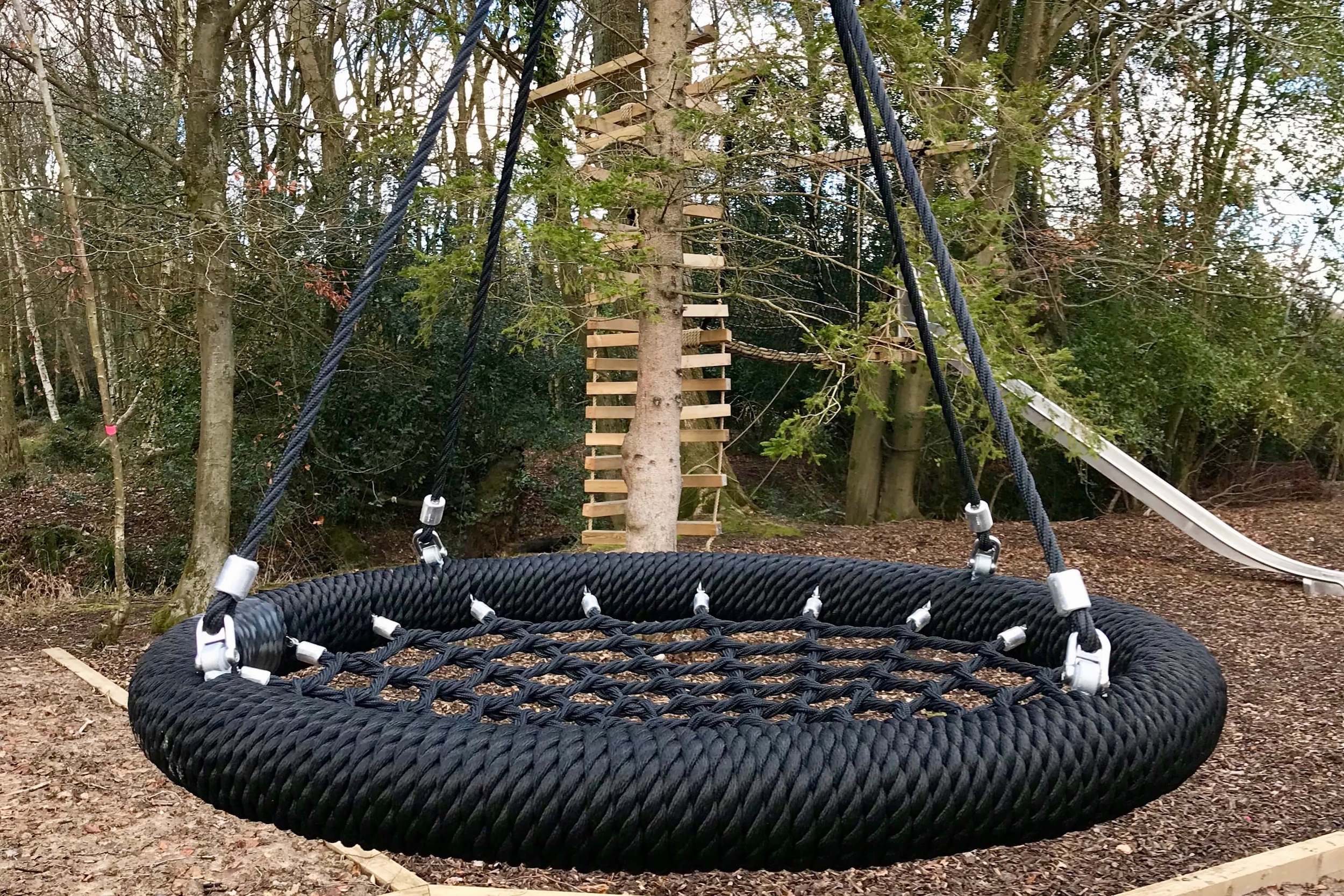 Nest Swings for kids — Treehouses, Rope Bridges, Treetop Walkways and
