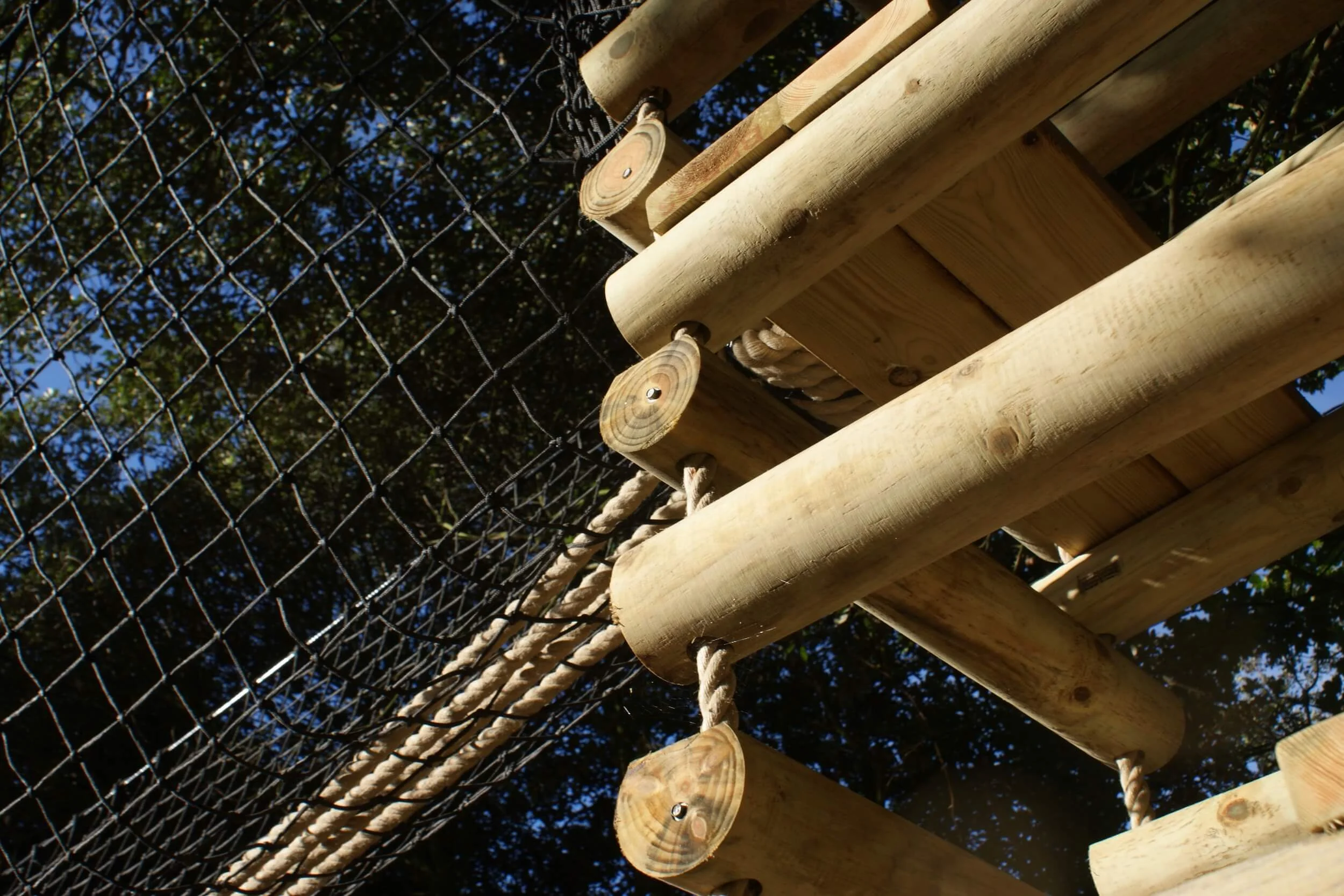 Rope Ladder leading into walkway