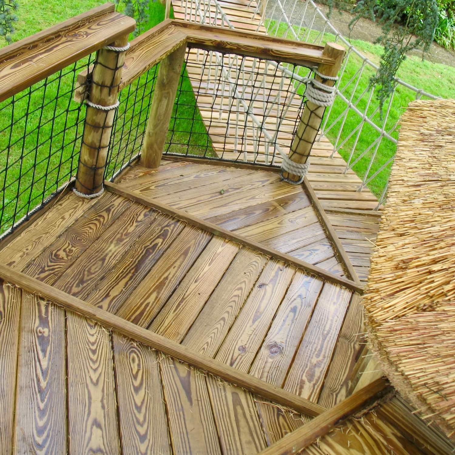 "...decks, platforms, balustrade and safety netting"