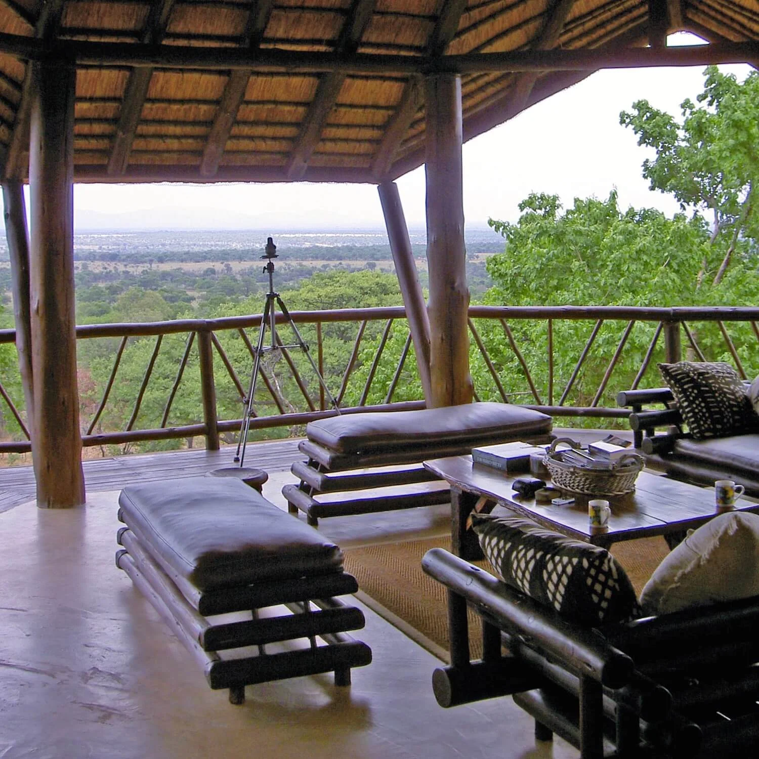 "...outdoors lounge with views"