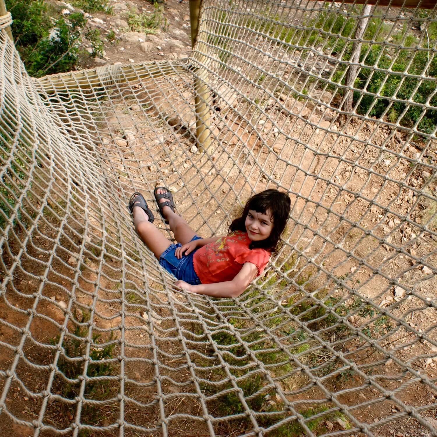 "...large sit-in scramble cargo net"