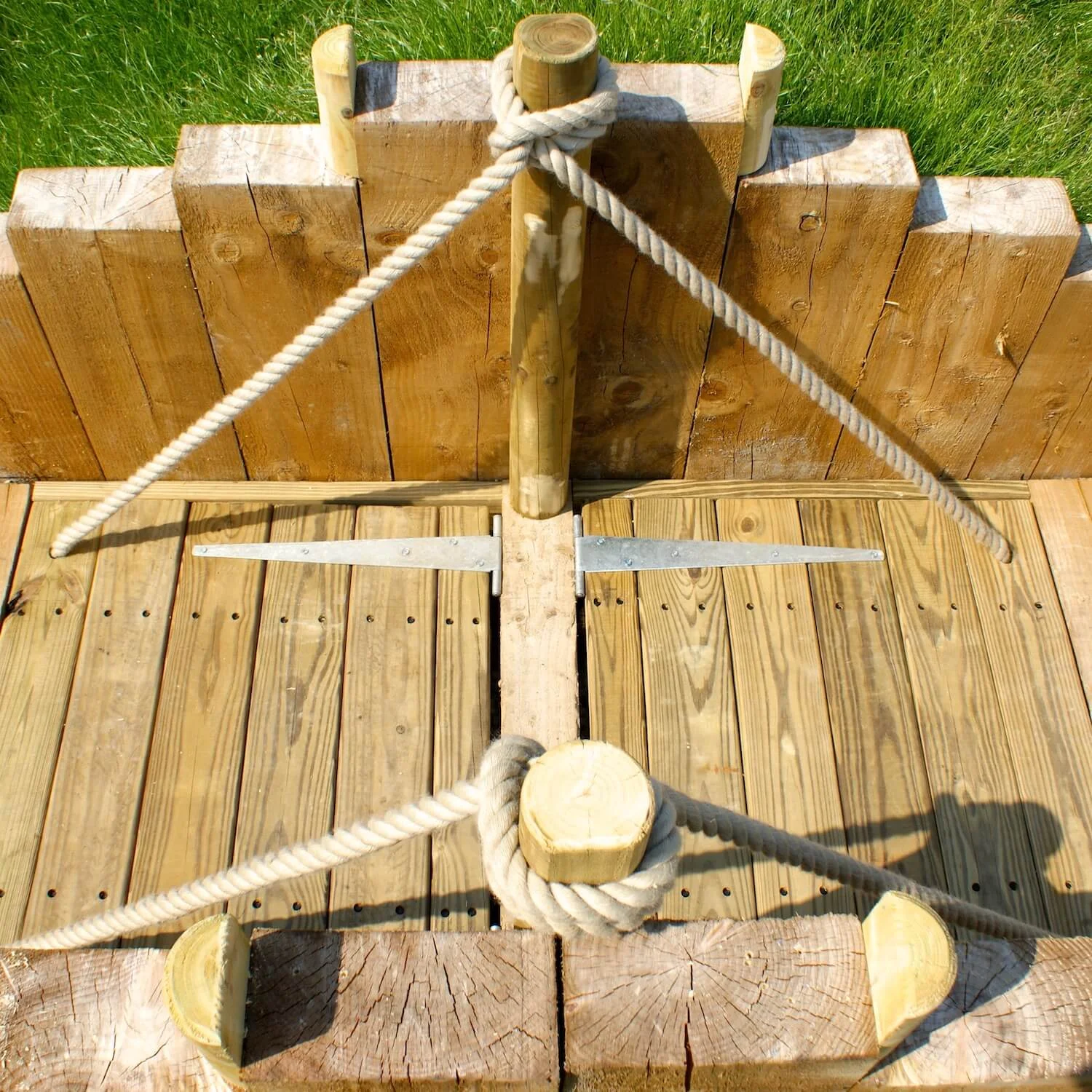 "...working draw-bridge that closes to a gate"