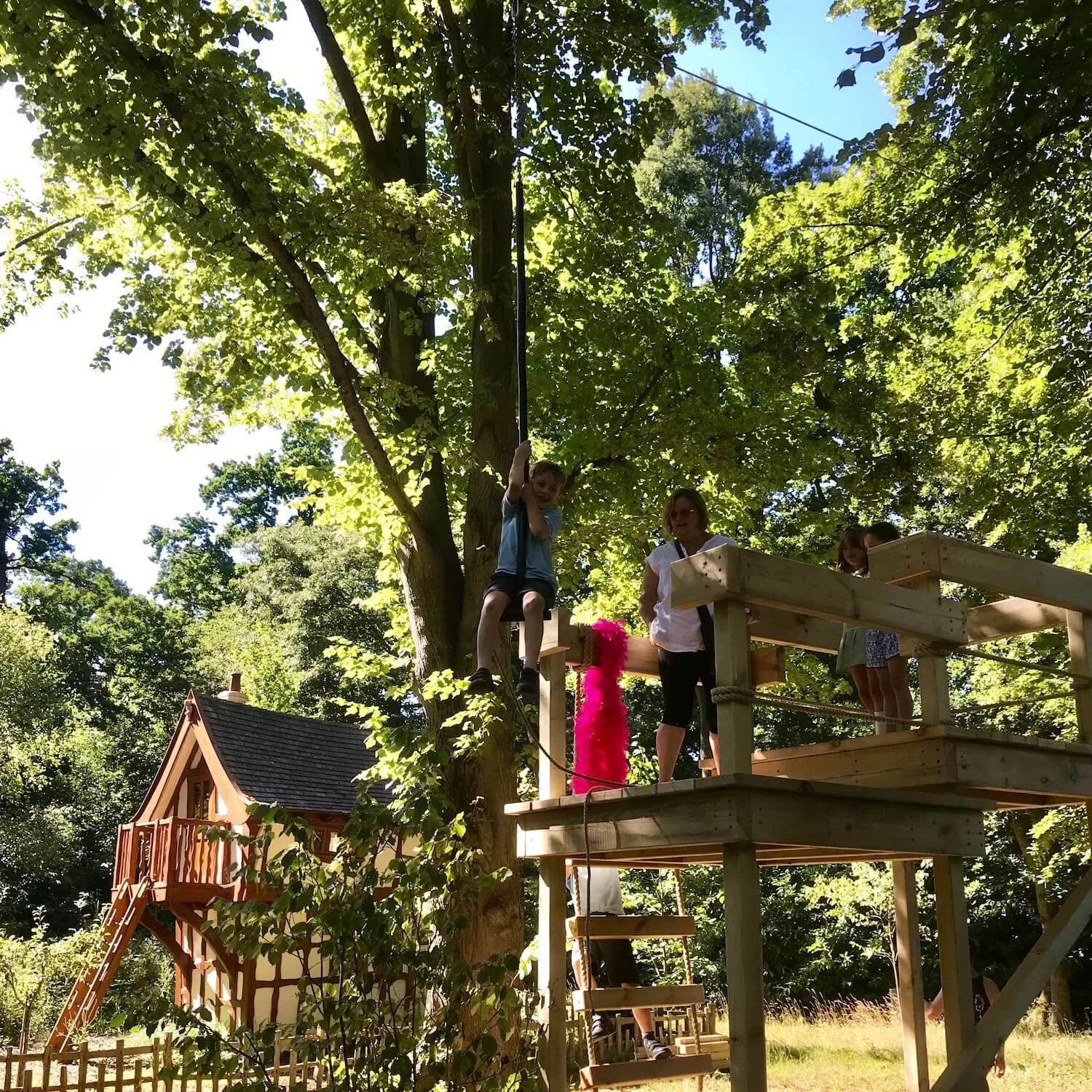 "...zip wire and woodland launch decks"