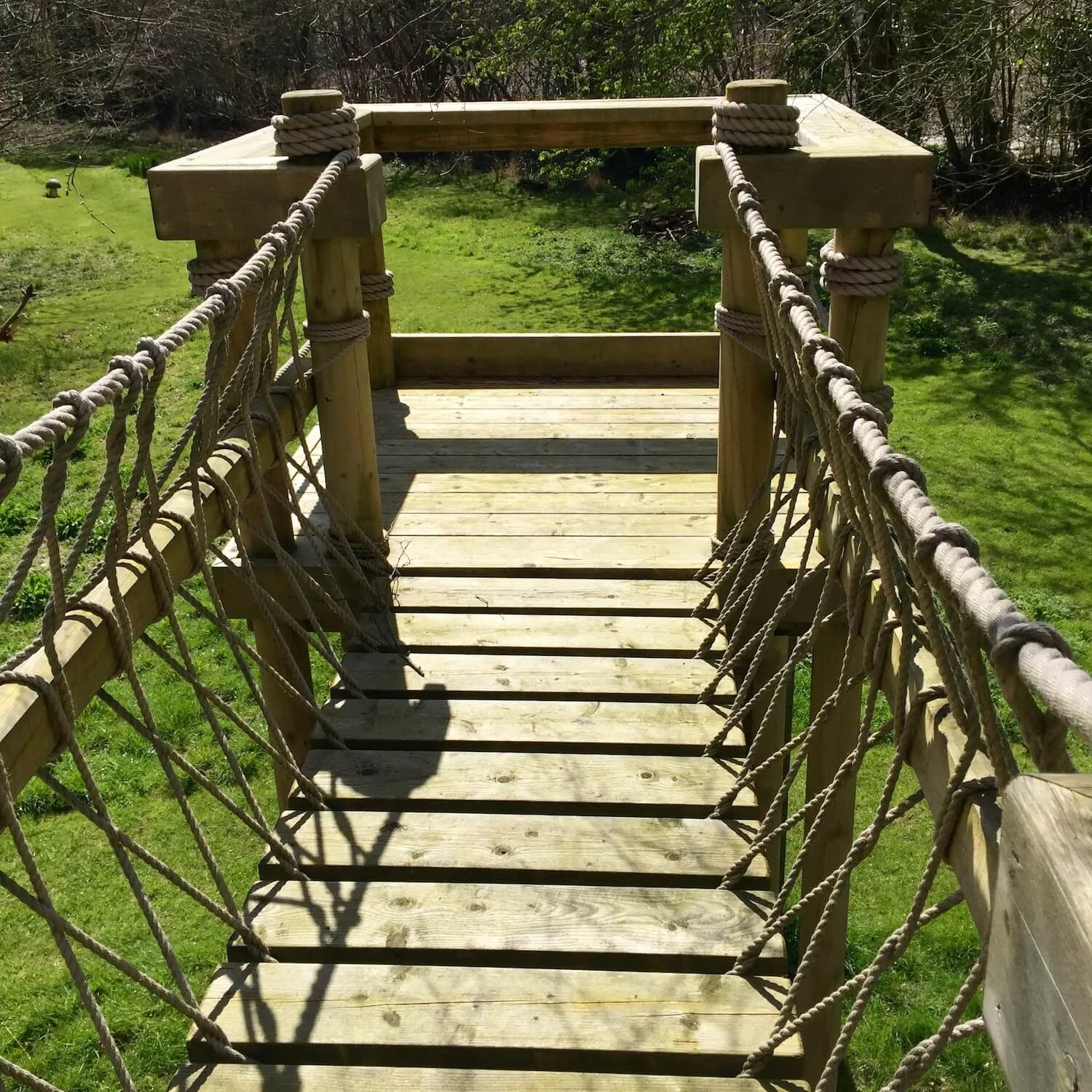 "...rope bridge and play deck"