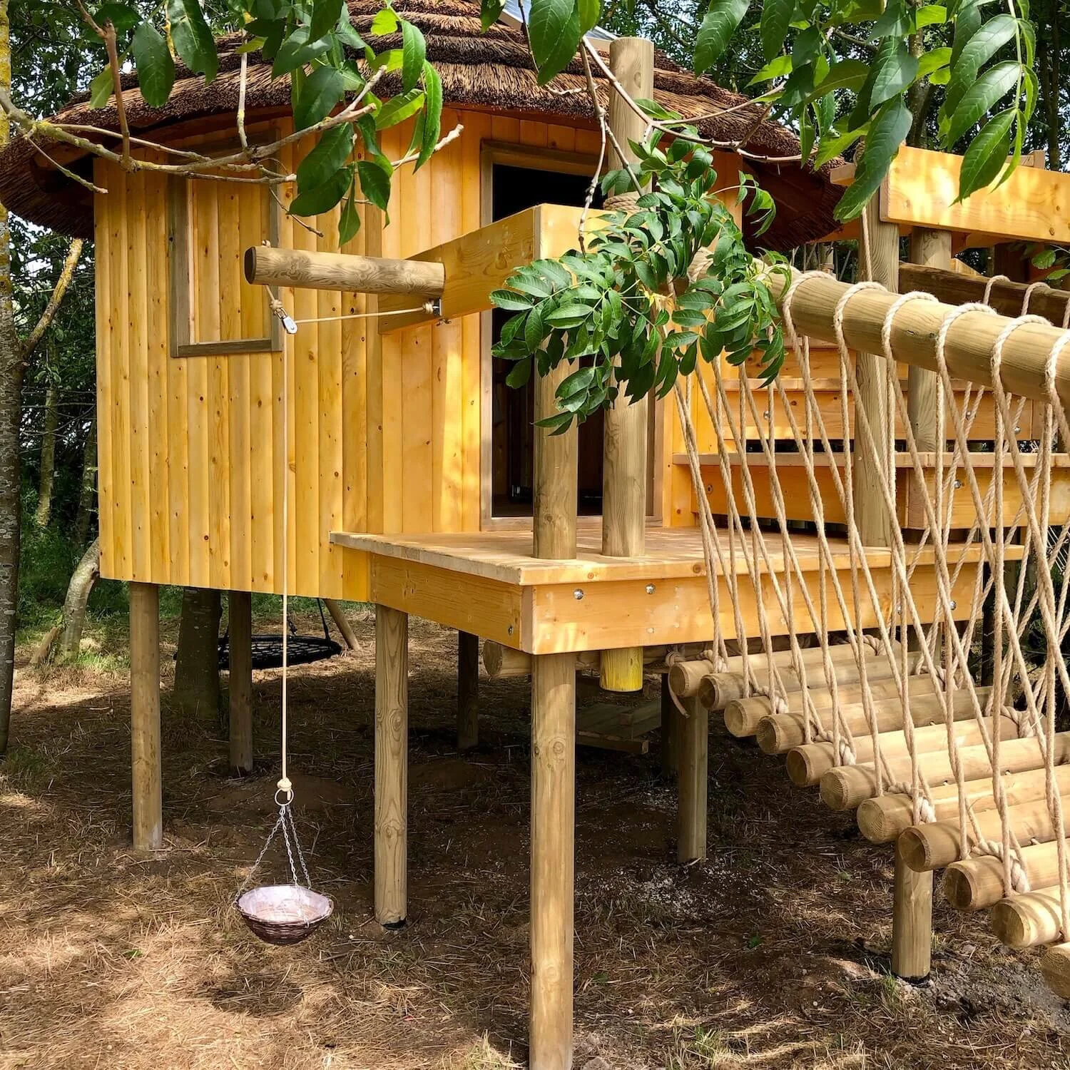Picnic Basket 'n Pulley — Treehouses, Rope Bridges, Treetop Walkways