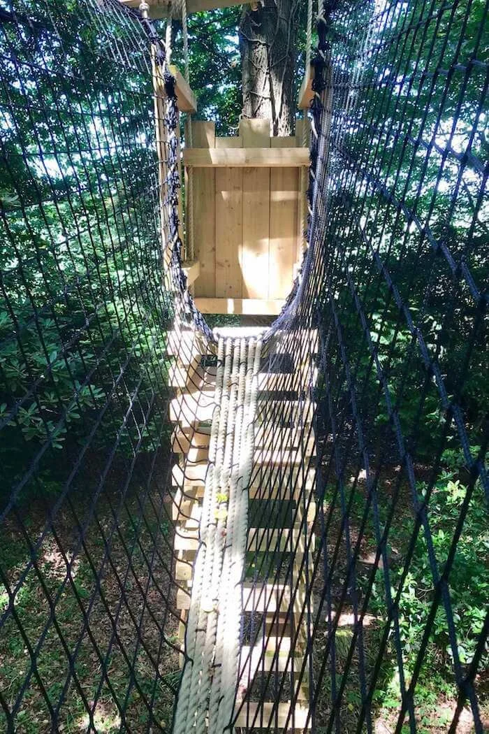 4sided Rope Ladder TreeFort + Hammock Bridge — Treehouses, Rope