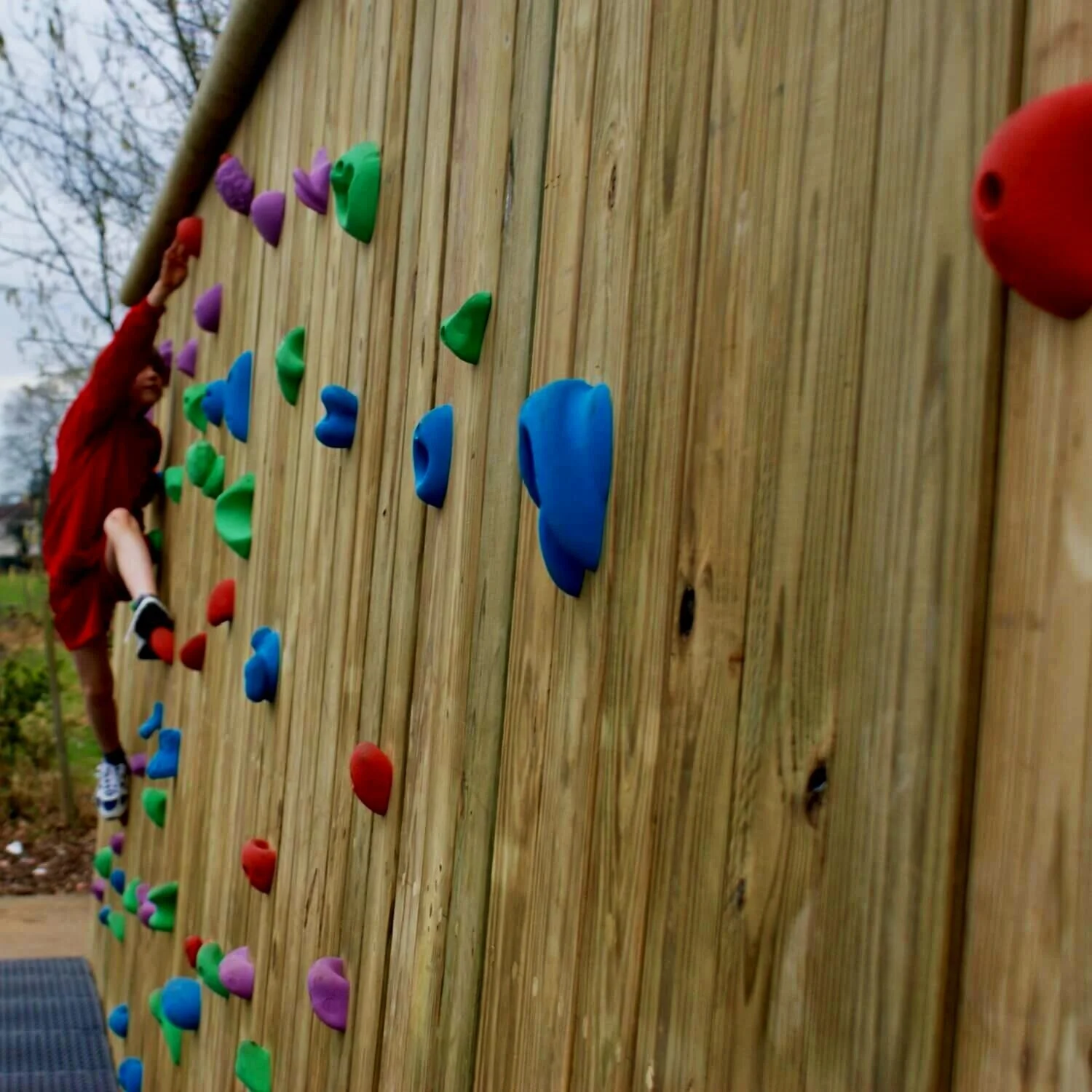 Playground Climbing Wall — Treehouses, Rope Bridges, Treetop Walkways