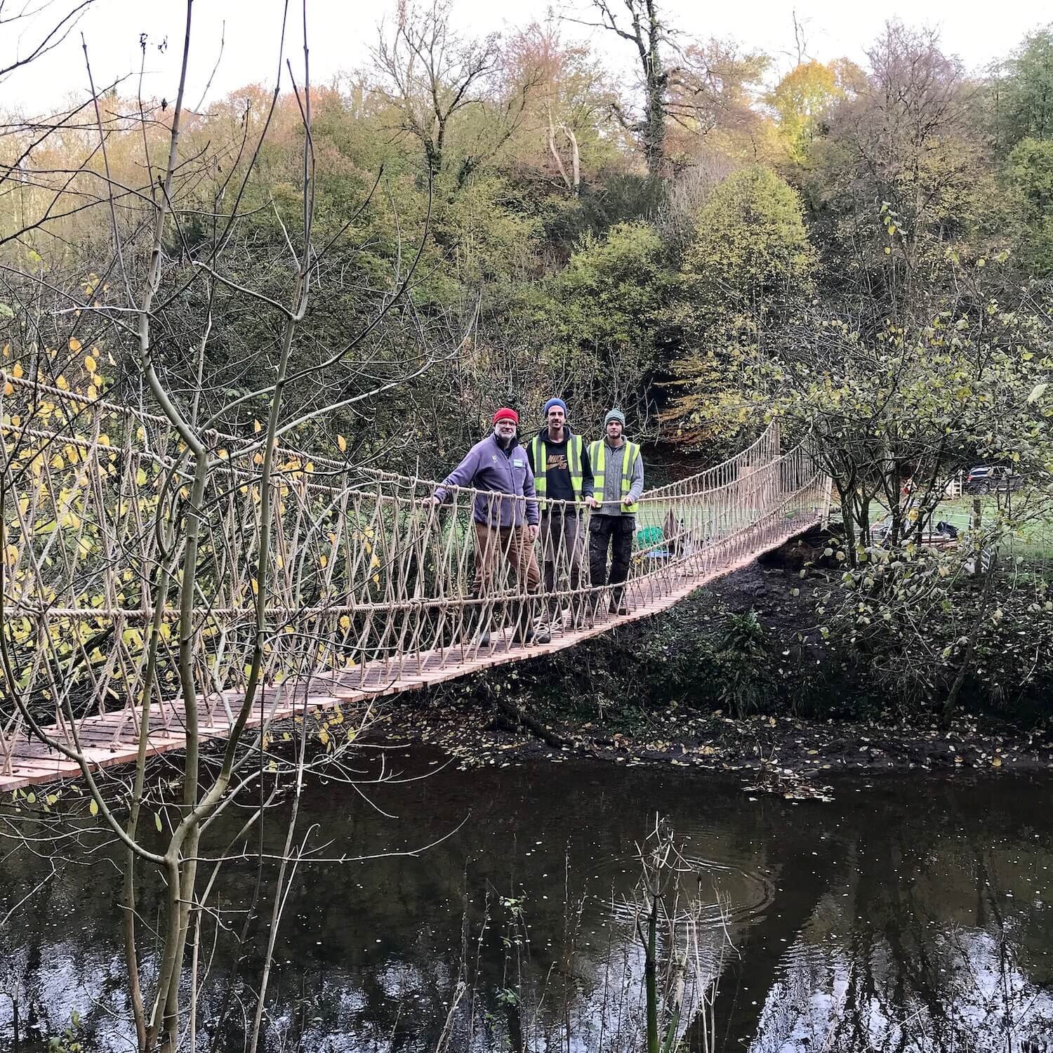 National Trust Rope Bridge — Treehouses, Rope Bridges, Treetop Walkways