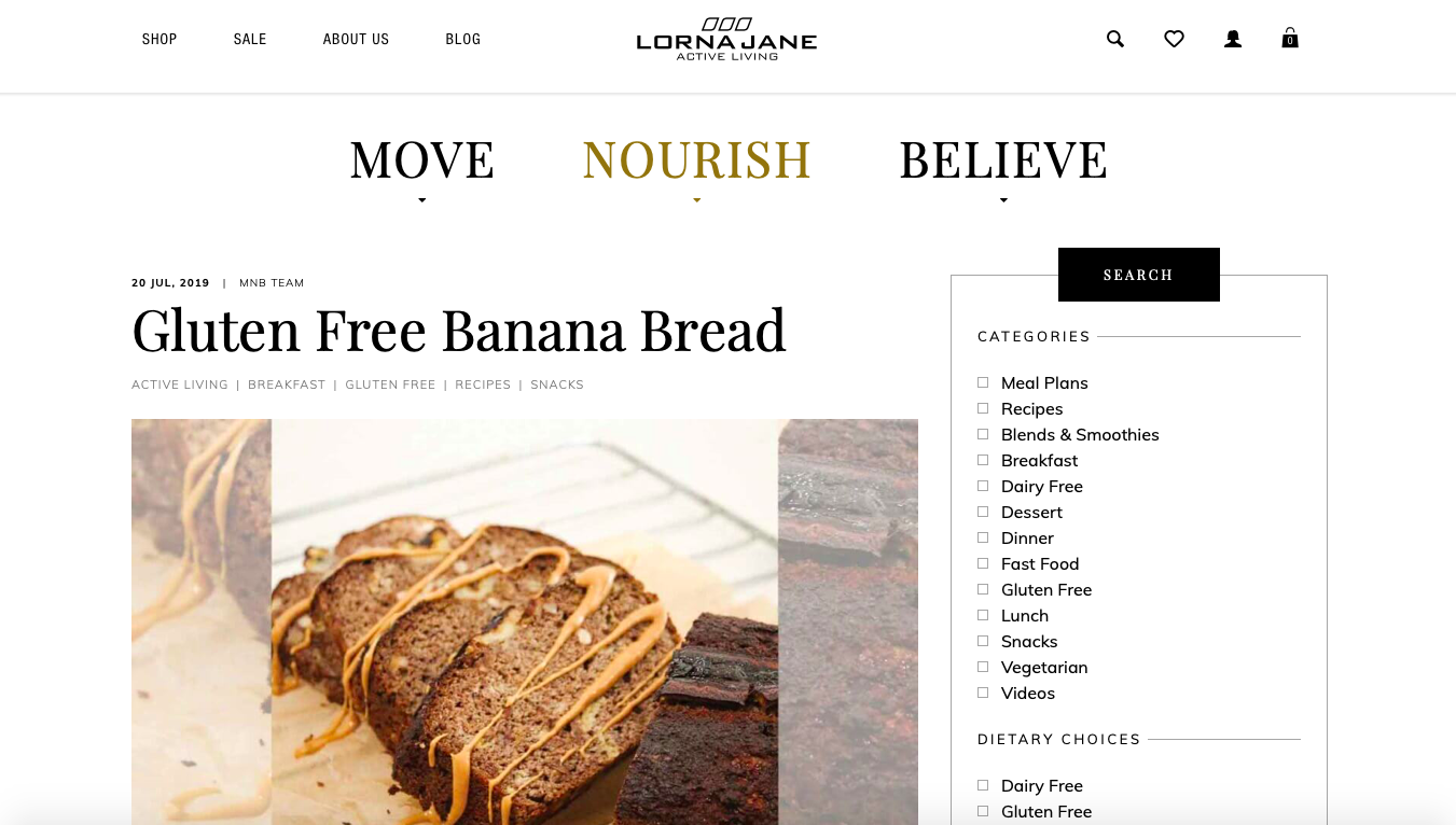 Gluten-Free Banana Bread Recipe | Lorna Jane