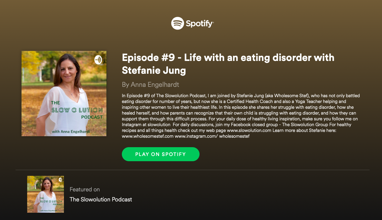 Slowolution Podcast - Life with an eating disorder with Stefanie Jung