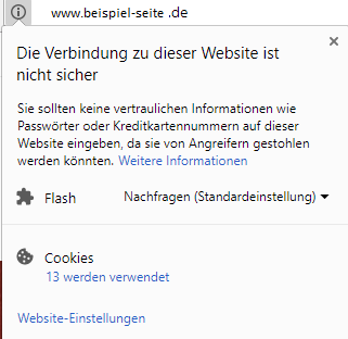 Unverschlüsselte Seite