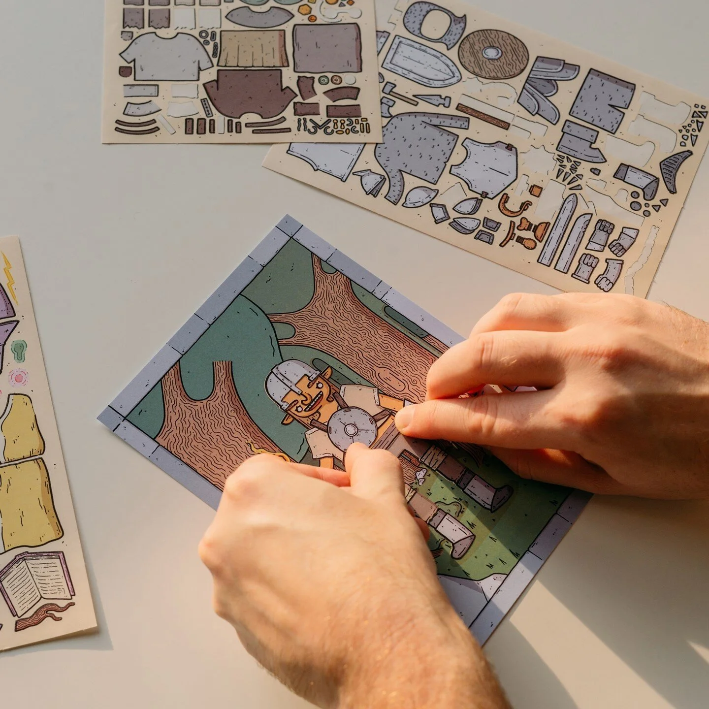 Hi everyone! I just wanted to let you know that Stick-a-Hero is now available in the Slowquest store.⁠
⁠
For those that don't know: Stick-a-Hero is my recent kickstarted project which lets you create your very own character portraits using stickers! 