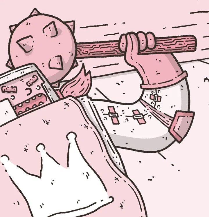 She was just in the bottom corner of a page on my latest adventure, didn't even play a big role but I am really inspired by this chunky knight. I might have to bring her back for a new drawing.⁠
⁠
What should I draw this badass knight doing? Crushing