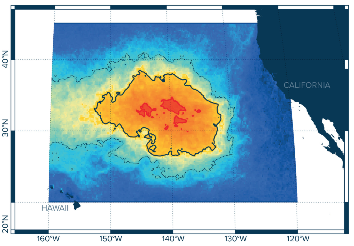 A study by The Ocean Cleanup Project shows the great pacific garbage patch grows rapidly