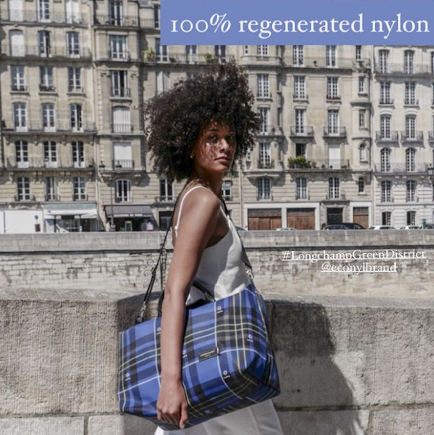 GREEN DISTRICT, THE NEW ECO-FRIENDLY LINE BY LONGCHAMP with the regenerated nylon yarn  by ECONYL®