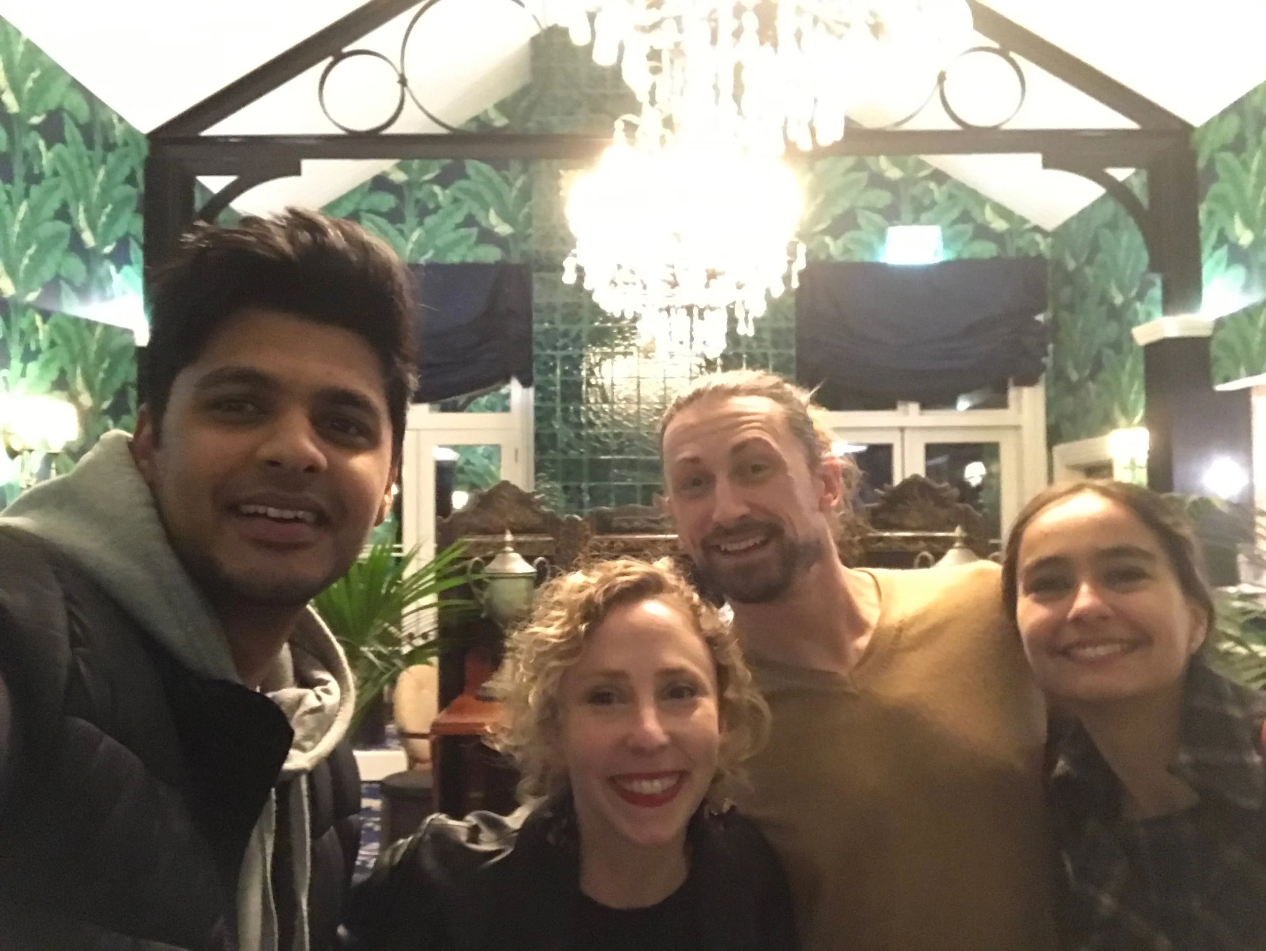 Making friends with the staff and locals of my Boutique Inn in Queenstown