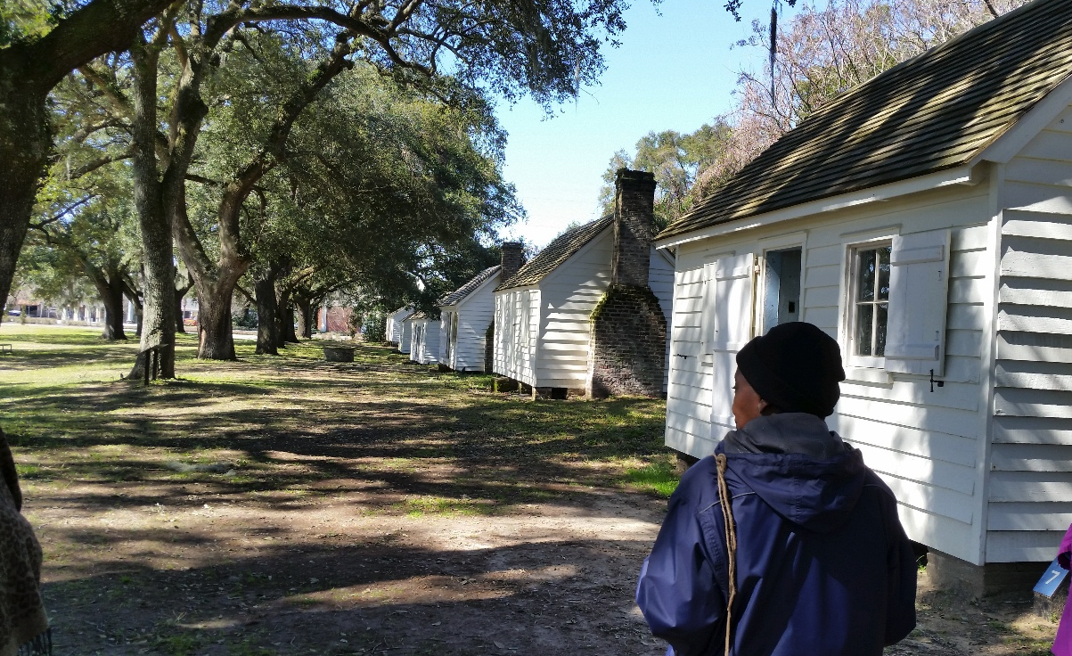Personal photo from Dr. Derek Alderman on their enslaved cabin tour at McCleod Plantation in Charleston, South Carolina. This site has a rather progressive approach to their history of enslaved people.