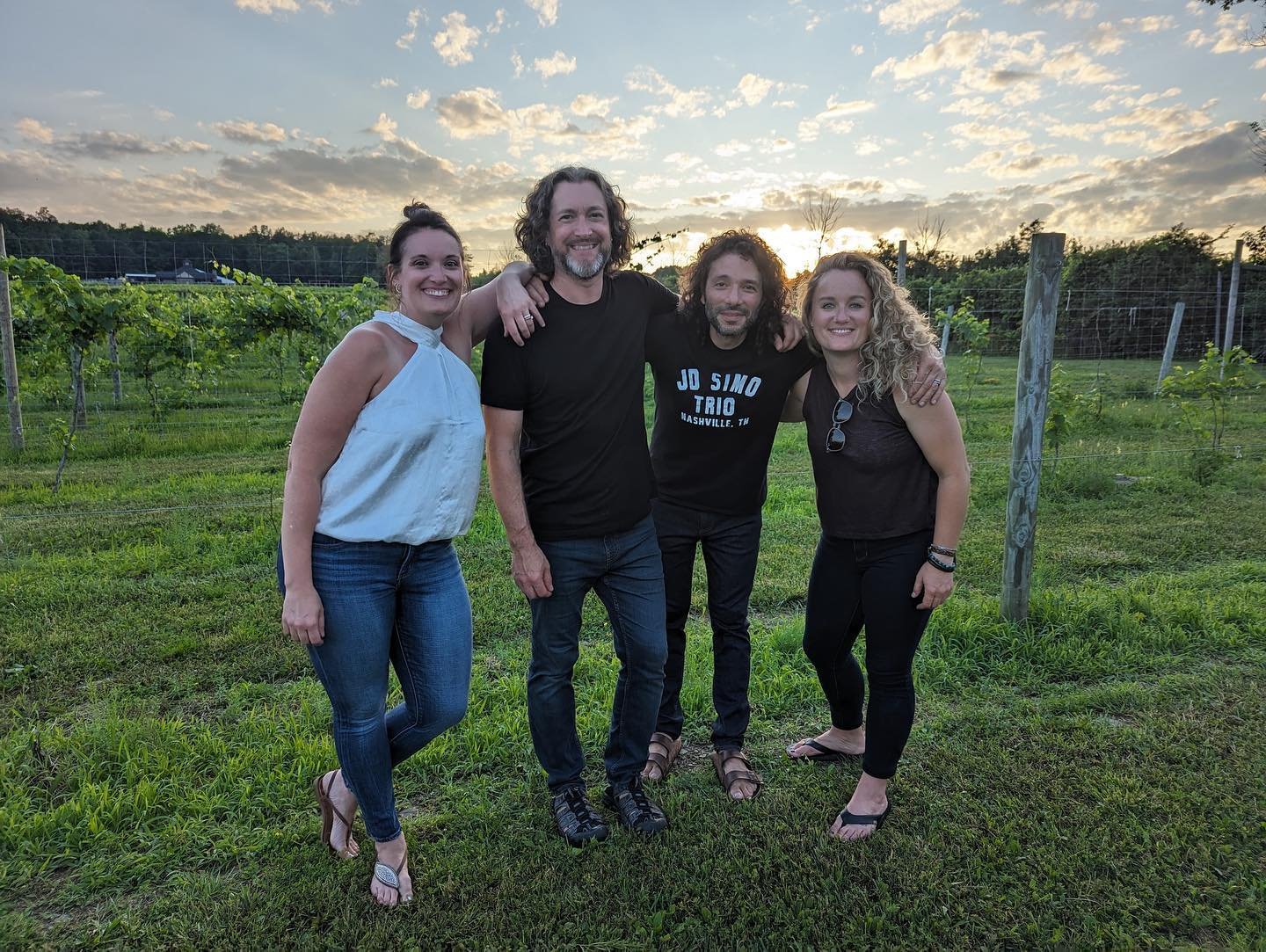 The most beautiful summer night playing music at a beautiful spot in the Finger Lakes. Thank you for the setting and hospitality Point of the Bluff Vineyards. We can&rsquo;t wait to come back again soon. ❤️
.
.
.
.
.
@pointofthebluffvineyards @visitt