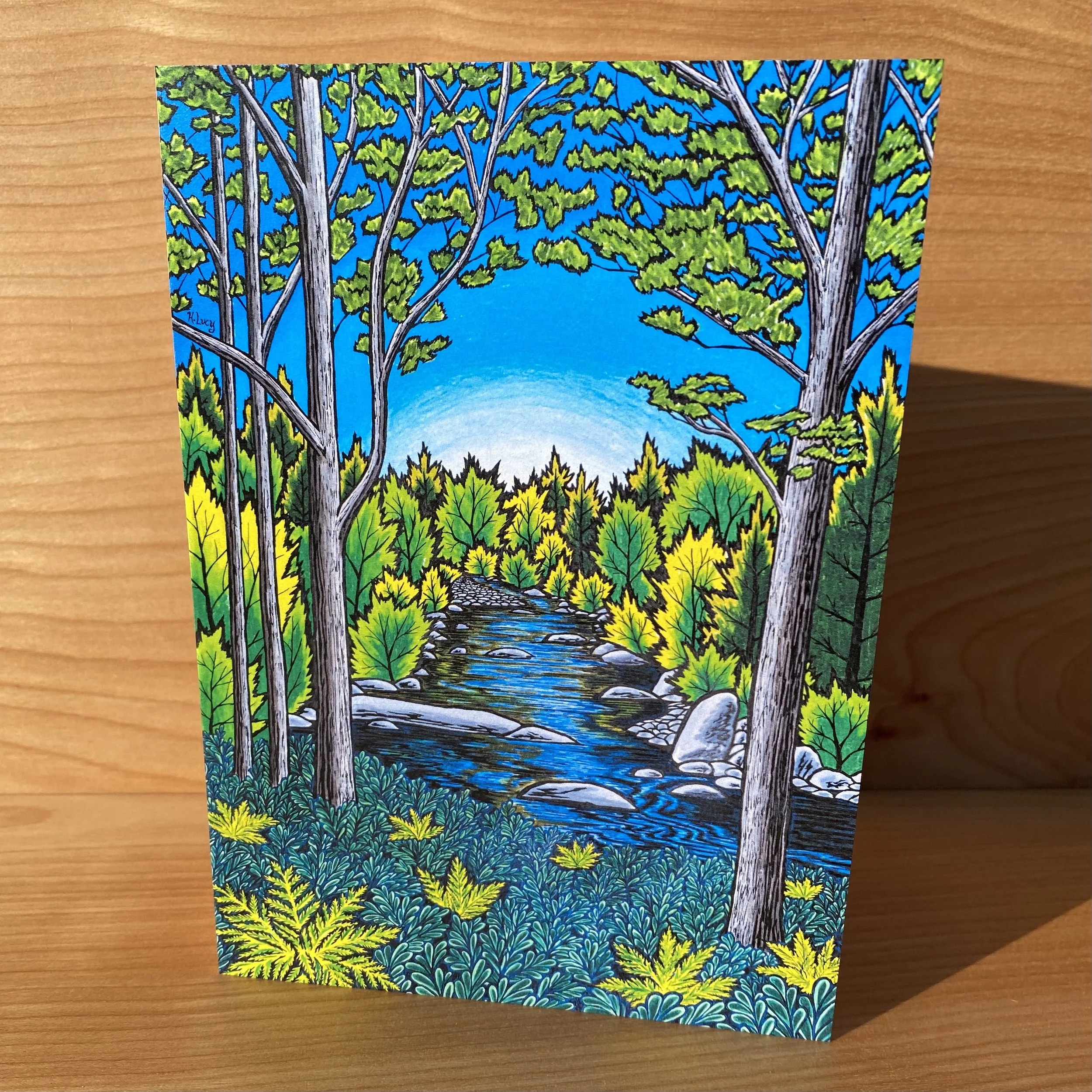 "Above Jackson Falls" Notecard