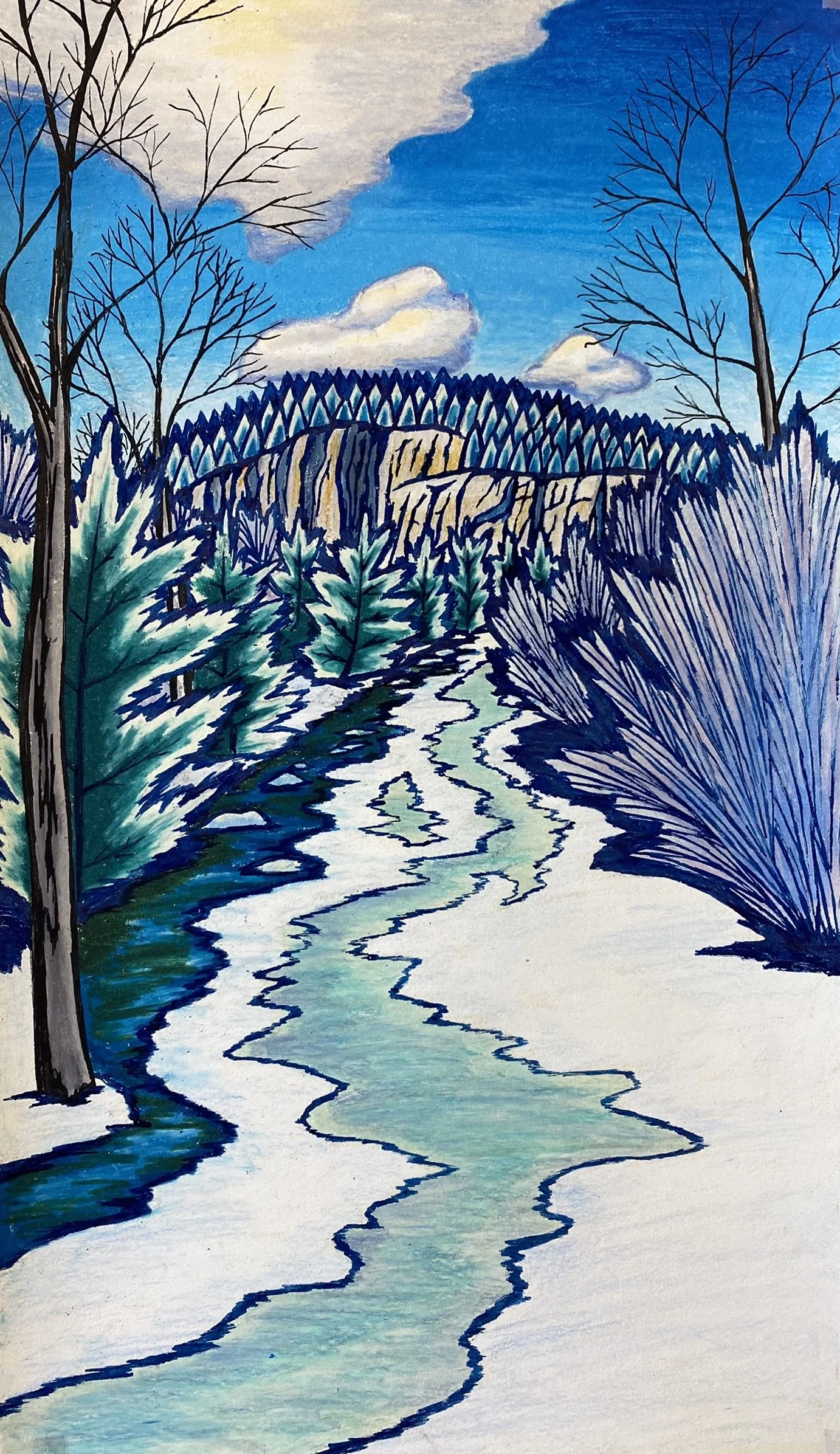 "Cathedral Ledge from Lucy Brook"