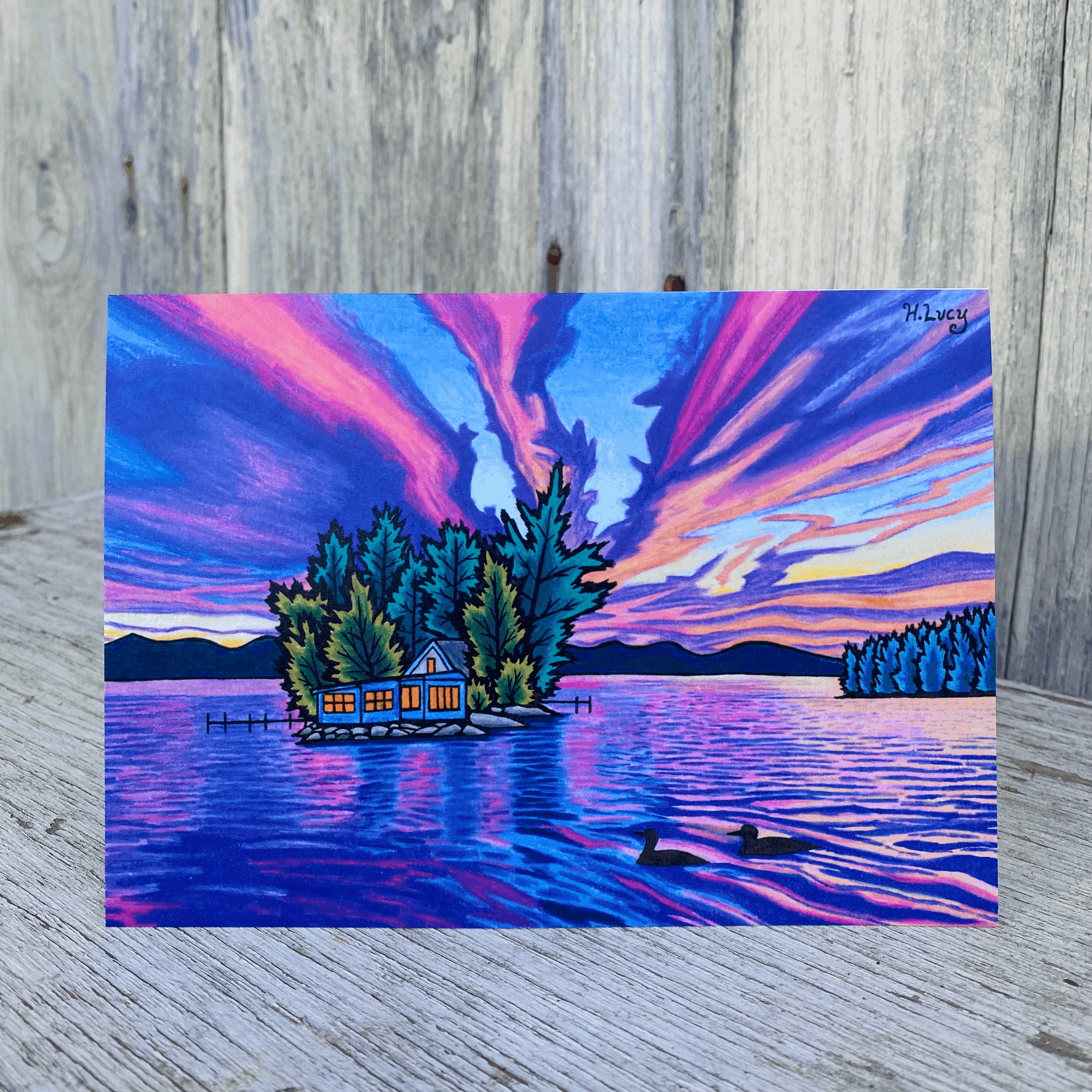 "August Evening" Notecard
