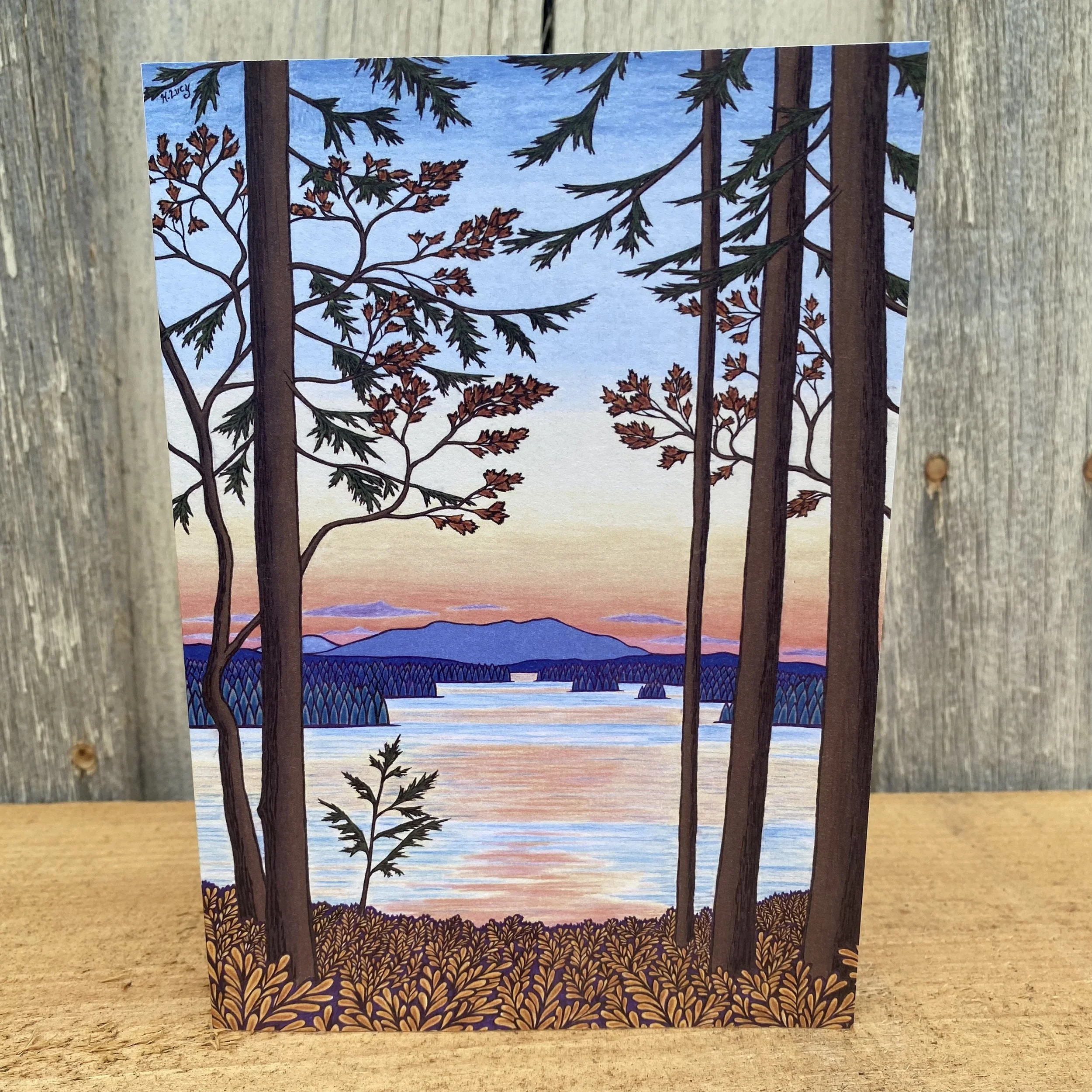 "Lake Sunapee" Notecard