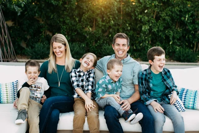 Chris, Fallon, and the boys!