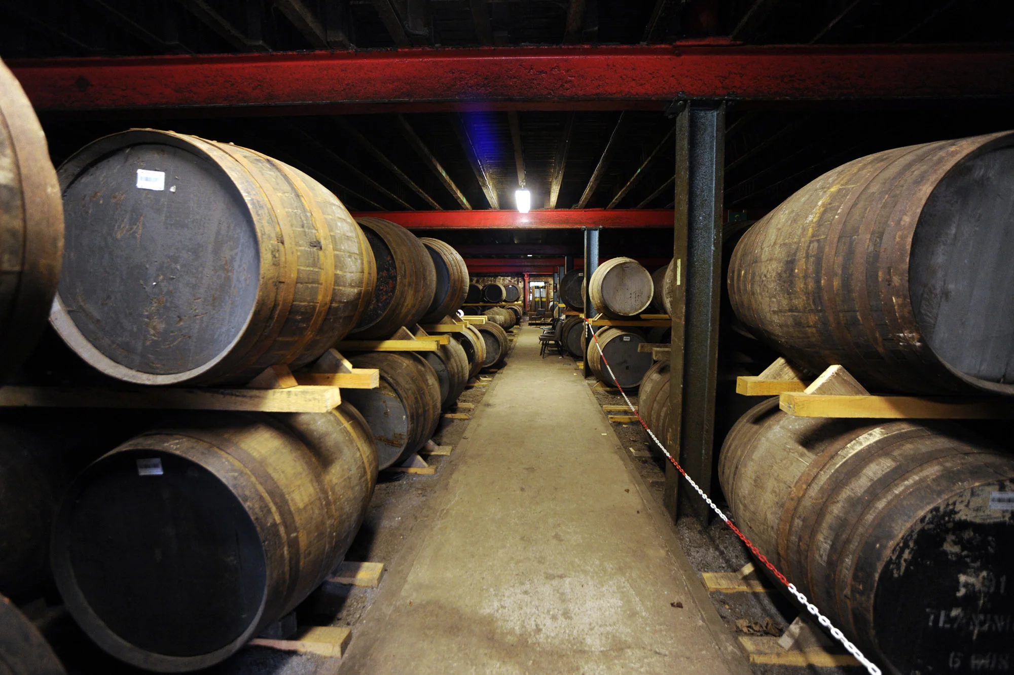 Casks at Lagavulin distillery
