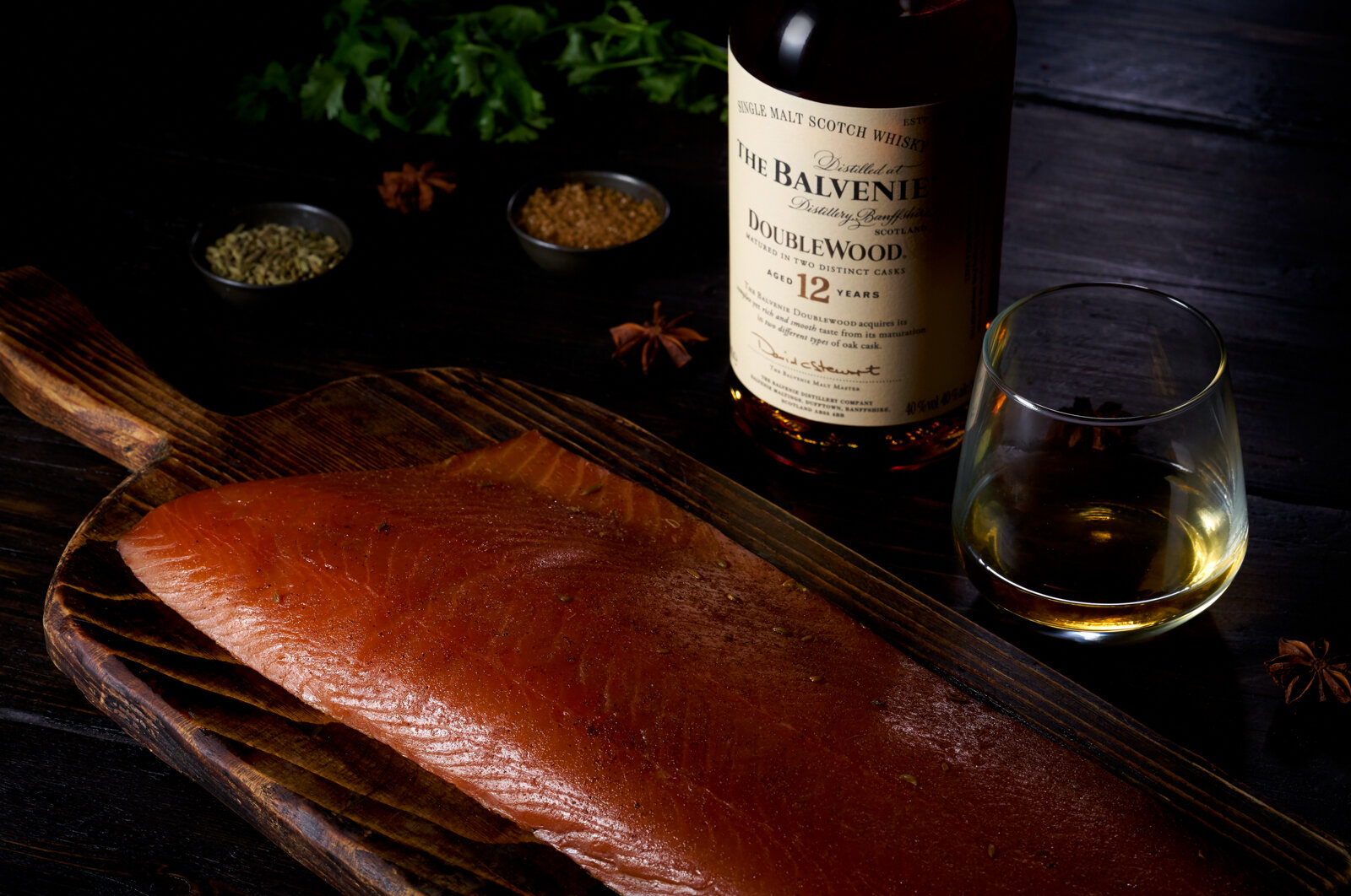 Balvenie Whisky Chez Roux Smoked Salmon Whole Side LS.jpeg