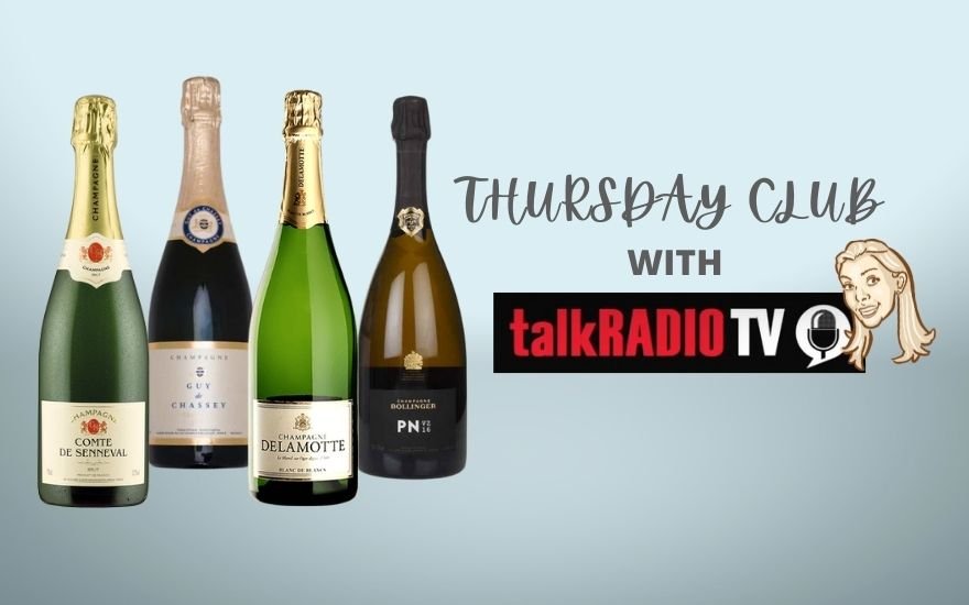 Drinkers Club Three talkRADIO Champagne! TV: Thursday The with —