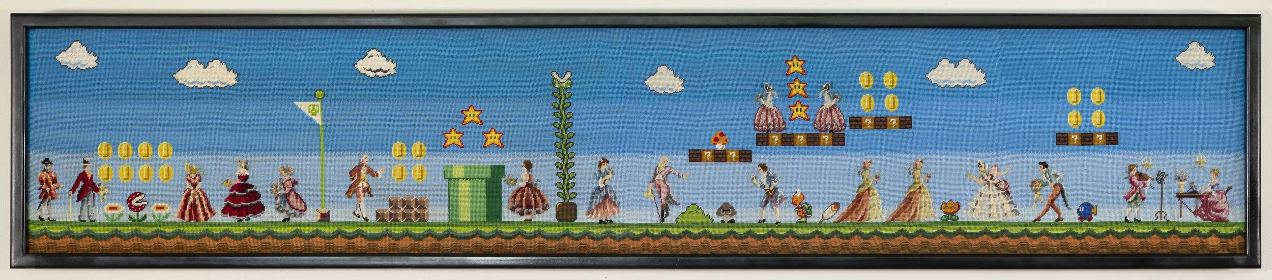 Terra Incognita
2026. Needlepoint - wool on cotton canvas, (vintage and new materials) 241 x 51 cm framed.