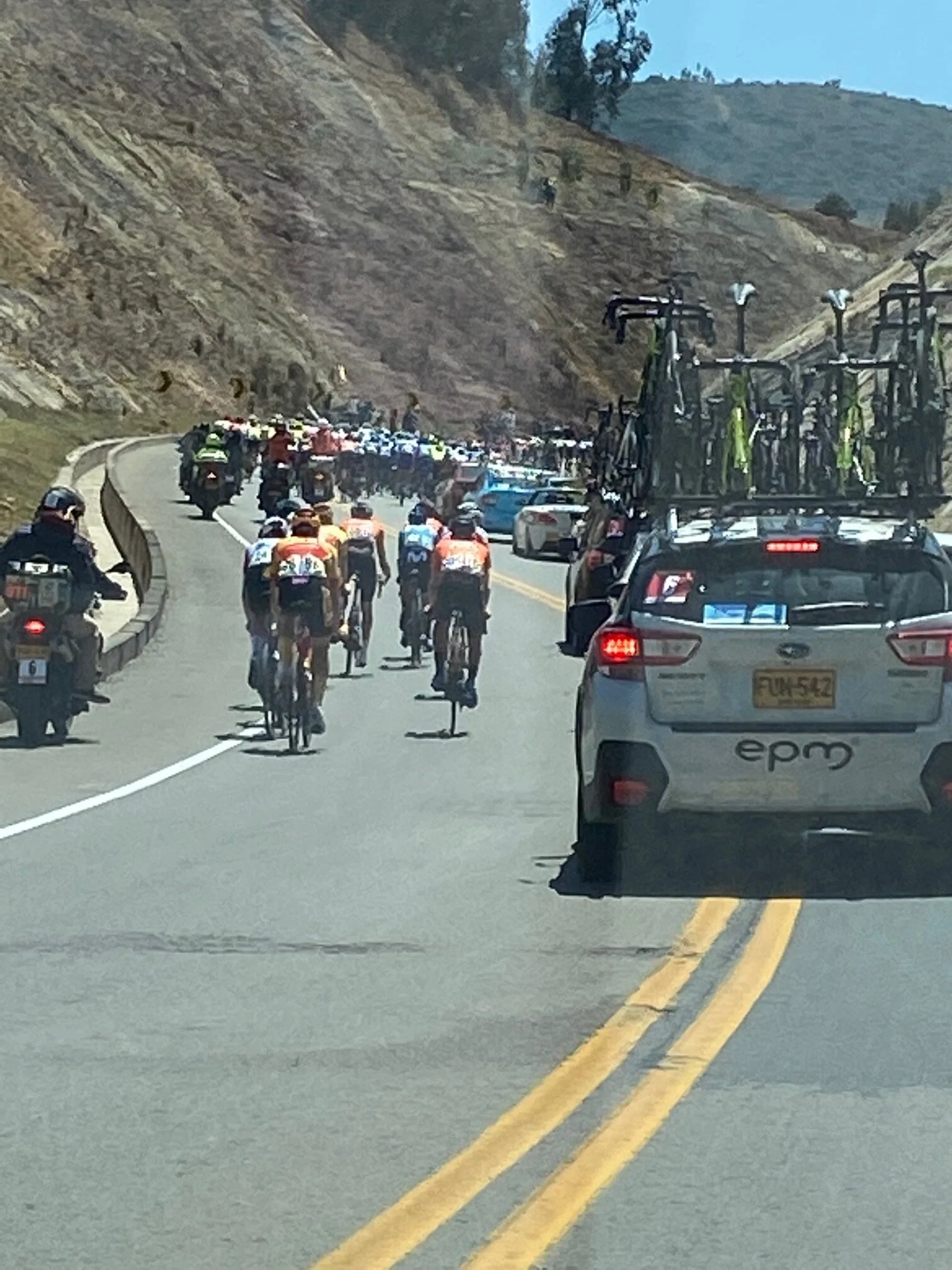 A Day in the Team Car at the Tour of Colombia