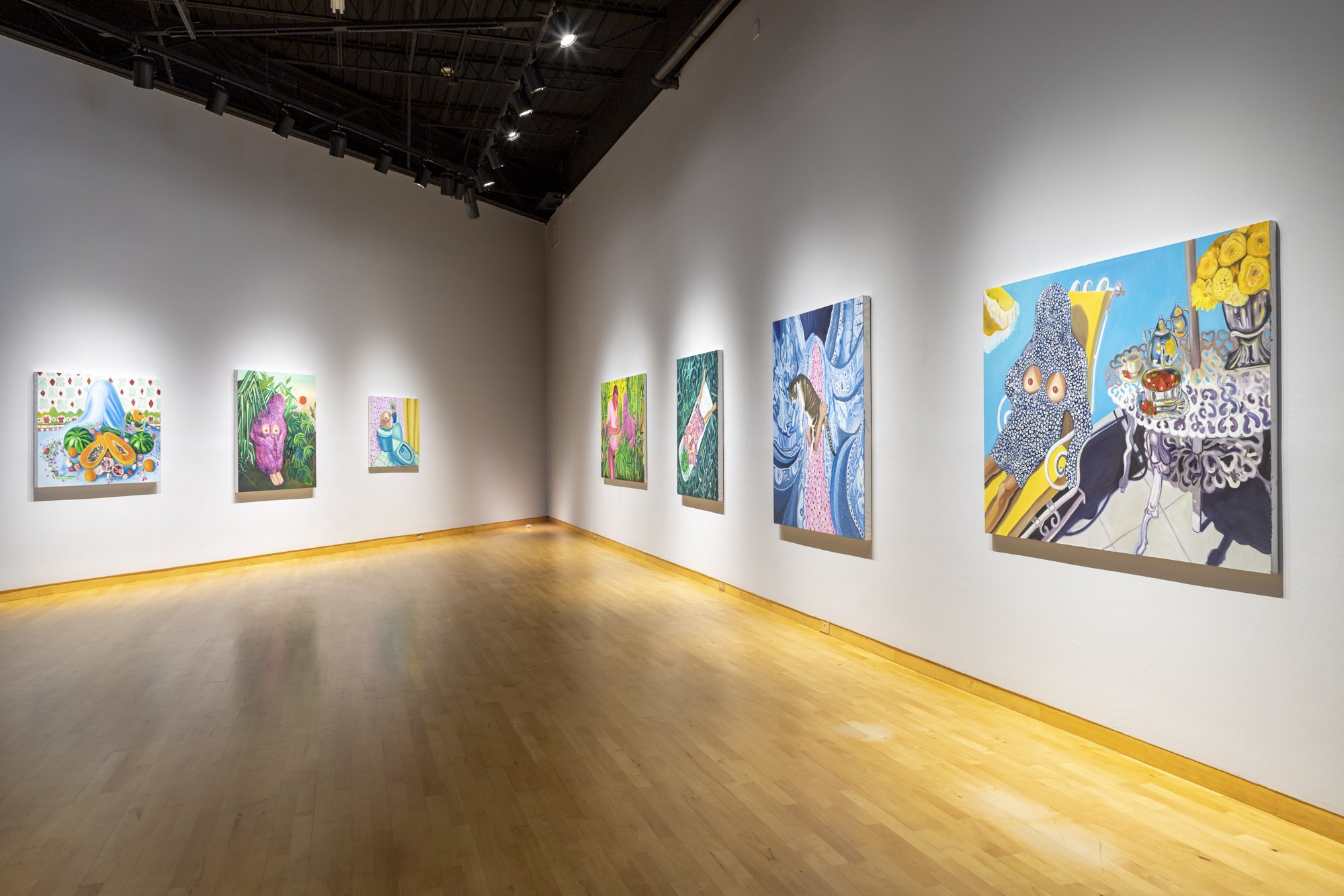  Installation shot of all work together at the USF Contemporary Art Museum, 2022 