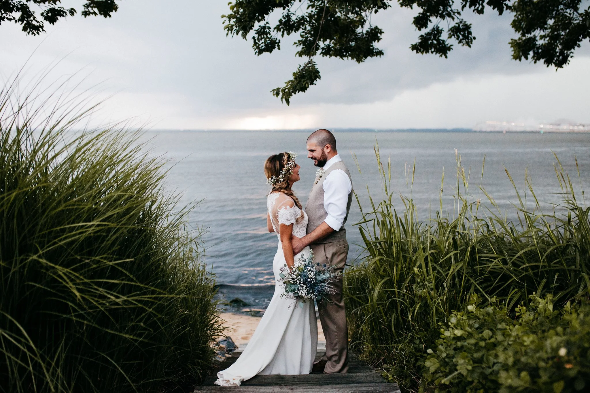 The Chesapeake Bay Beach Club - what a stunning venue this is! It has beautiful views of the water, a private beach and a gorgeous reception hall.
