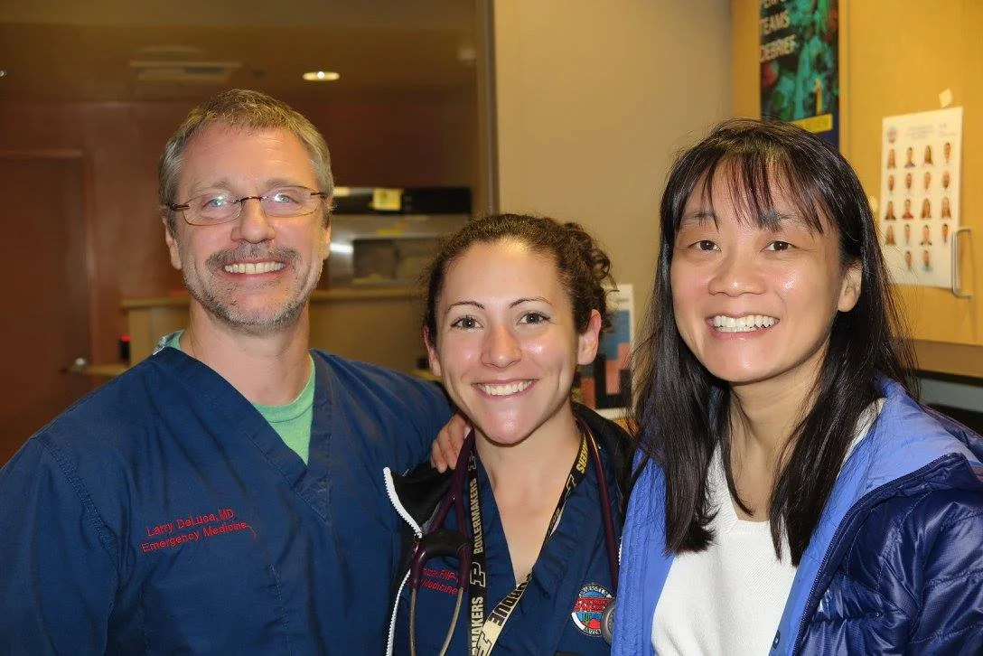 Larry DeLuca, Sherri Tomerczaak, and Lisa Chan. Photo by Kevin Reilly, MD.