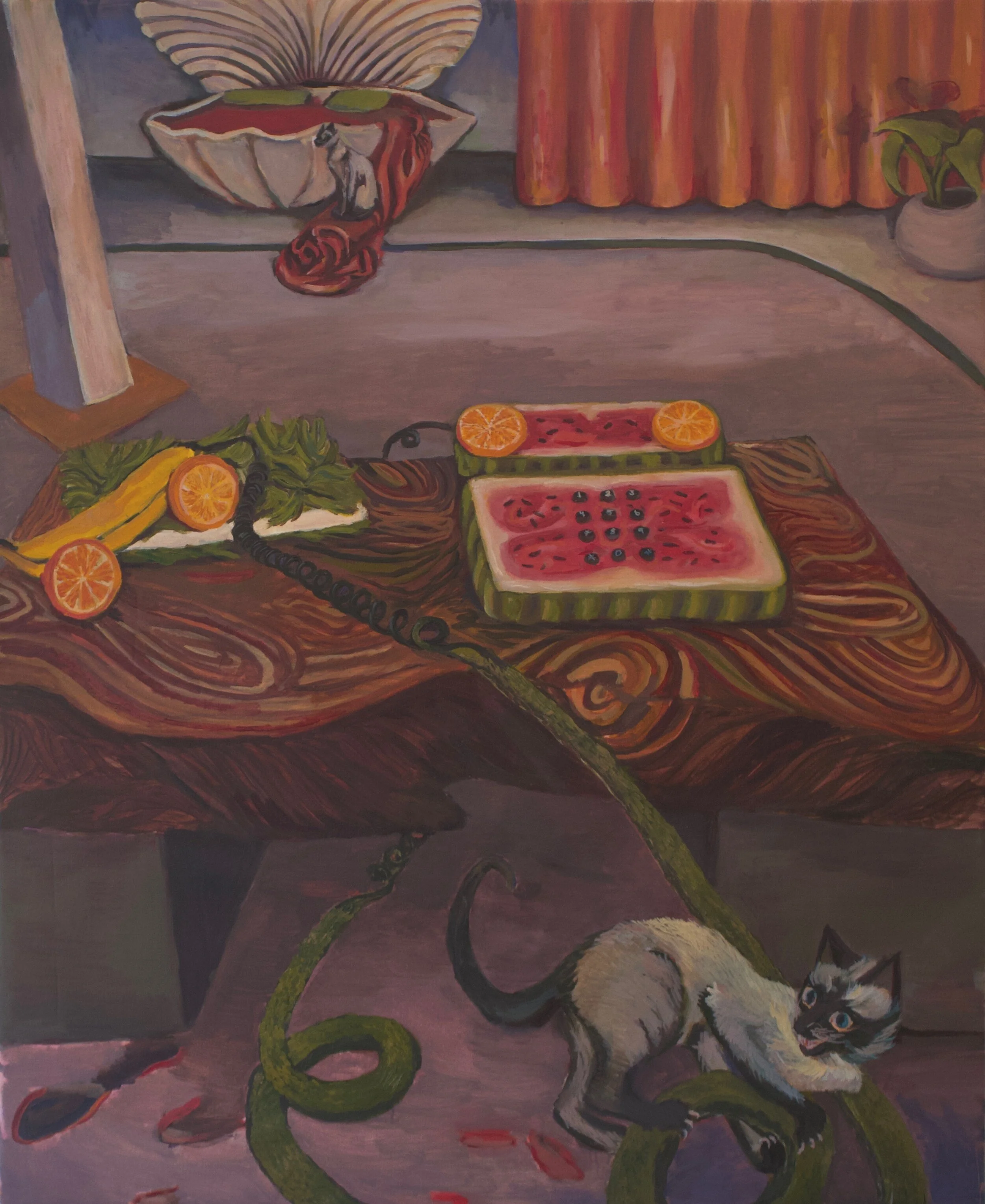 Rozell_Sarah_Tangel Free_oil on linen_40x10x1in.jpg .jpg