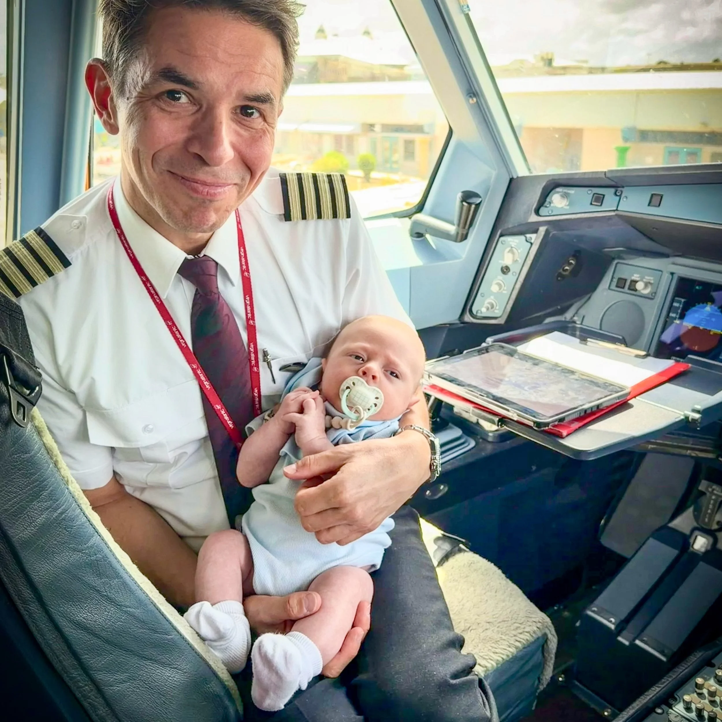 Don&rsquo;t worry&hellip; there are no big announcements! 😳

A friend and her family were on my flight to Barbados last week. However, at the end the flight, somehow, I ended up being left holding the baby! 

I was just relieved that there was no sc