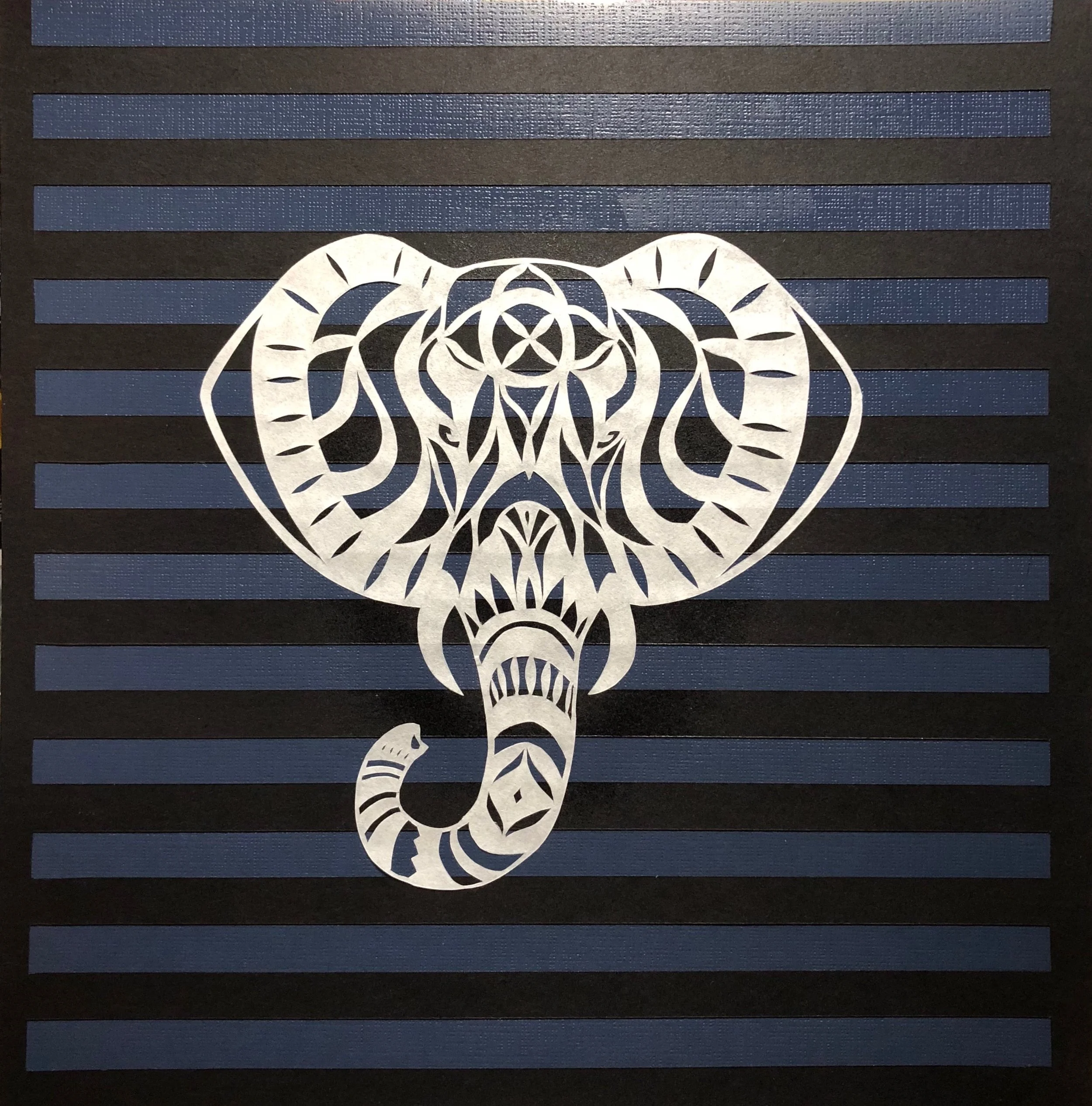Elephant in navy
