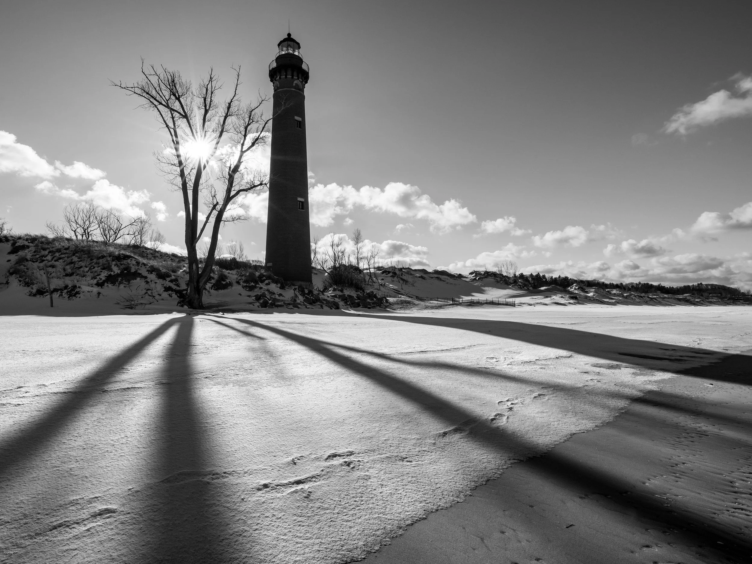 Shadows from the Little Sable Point Lighthouse, MI 