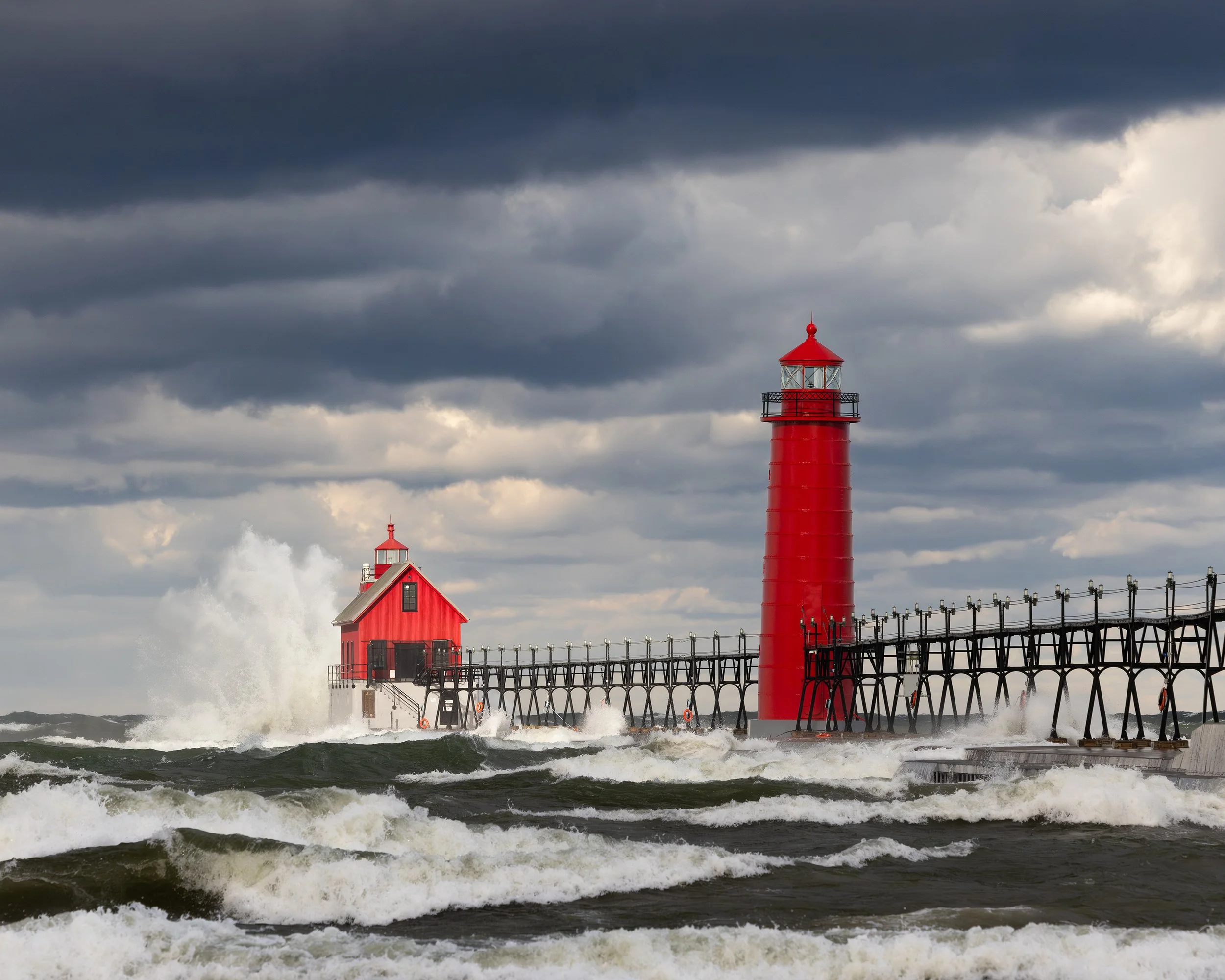 Moody skies and big waves