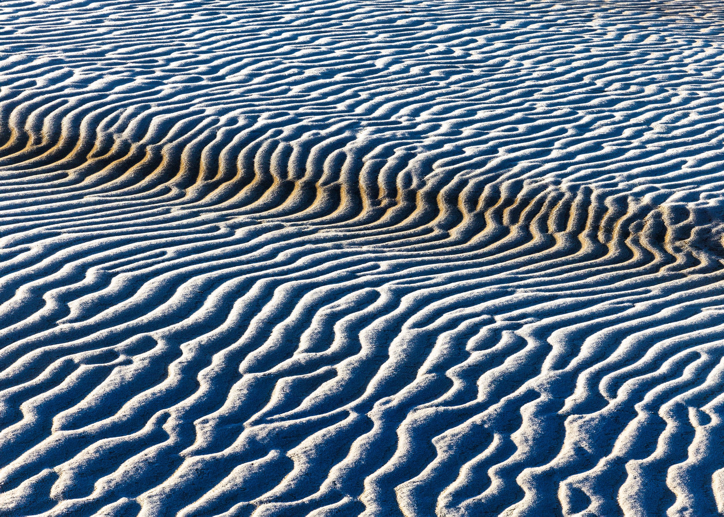  Snow and frost over the sands, in a “brain-like” pattern 