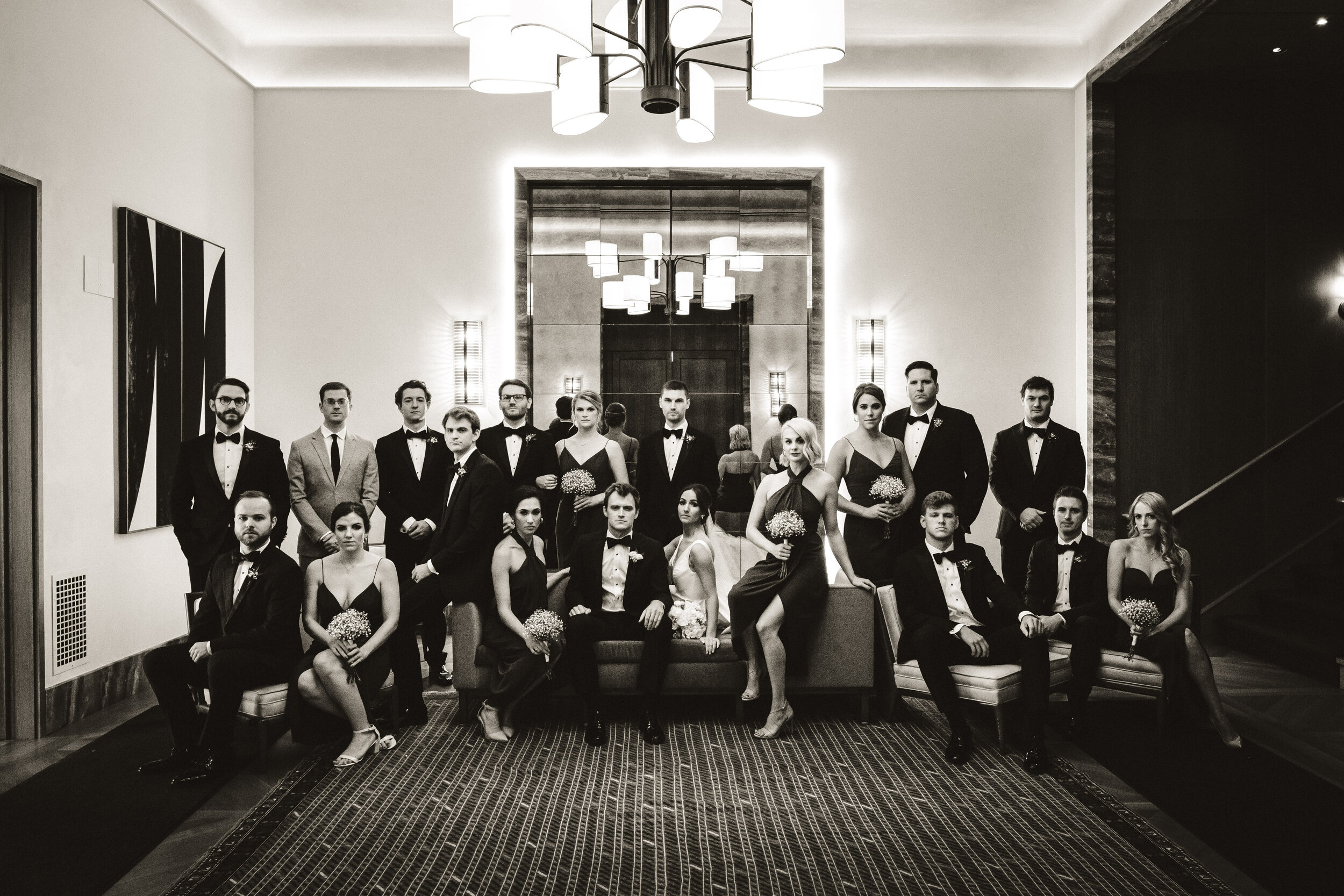 B&W Gangsta shinola wedding party group.jpg