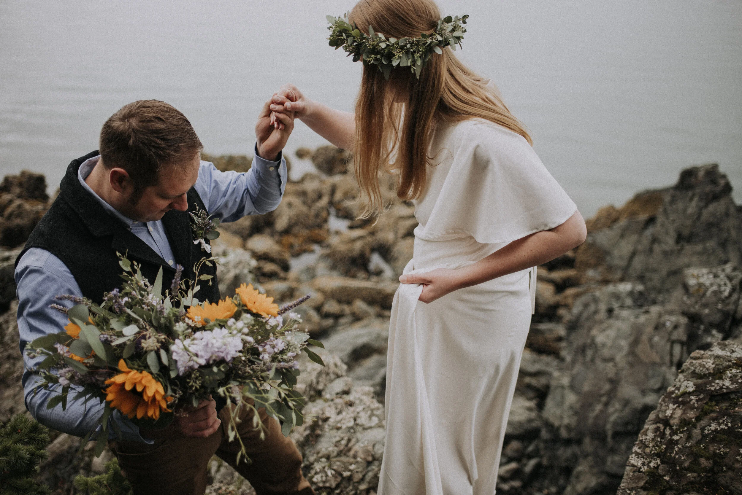 Intimate Beach Elopement at Eagle Beach in Juneau, AK | Allison + Logan