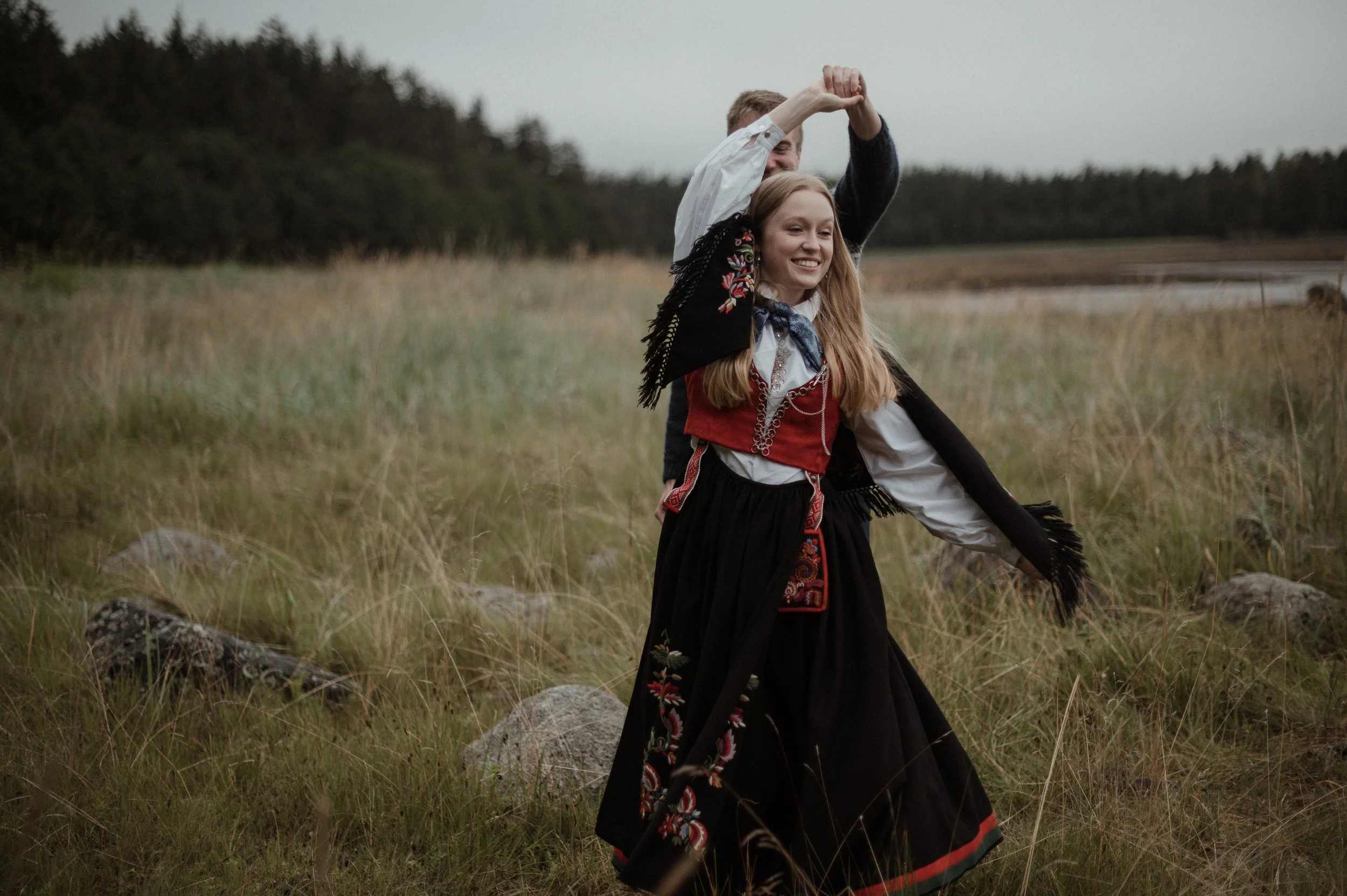 Norwegian Bunad Engagement Session in Juneau, Alaska