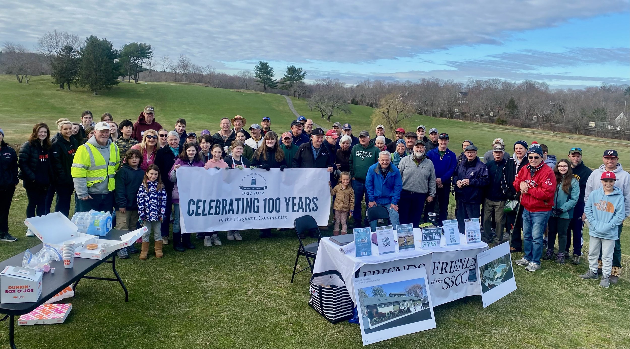 Close to 60 volunteers gathered to help get the SSCC ready for its 100th Season!