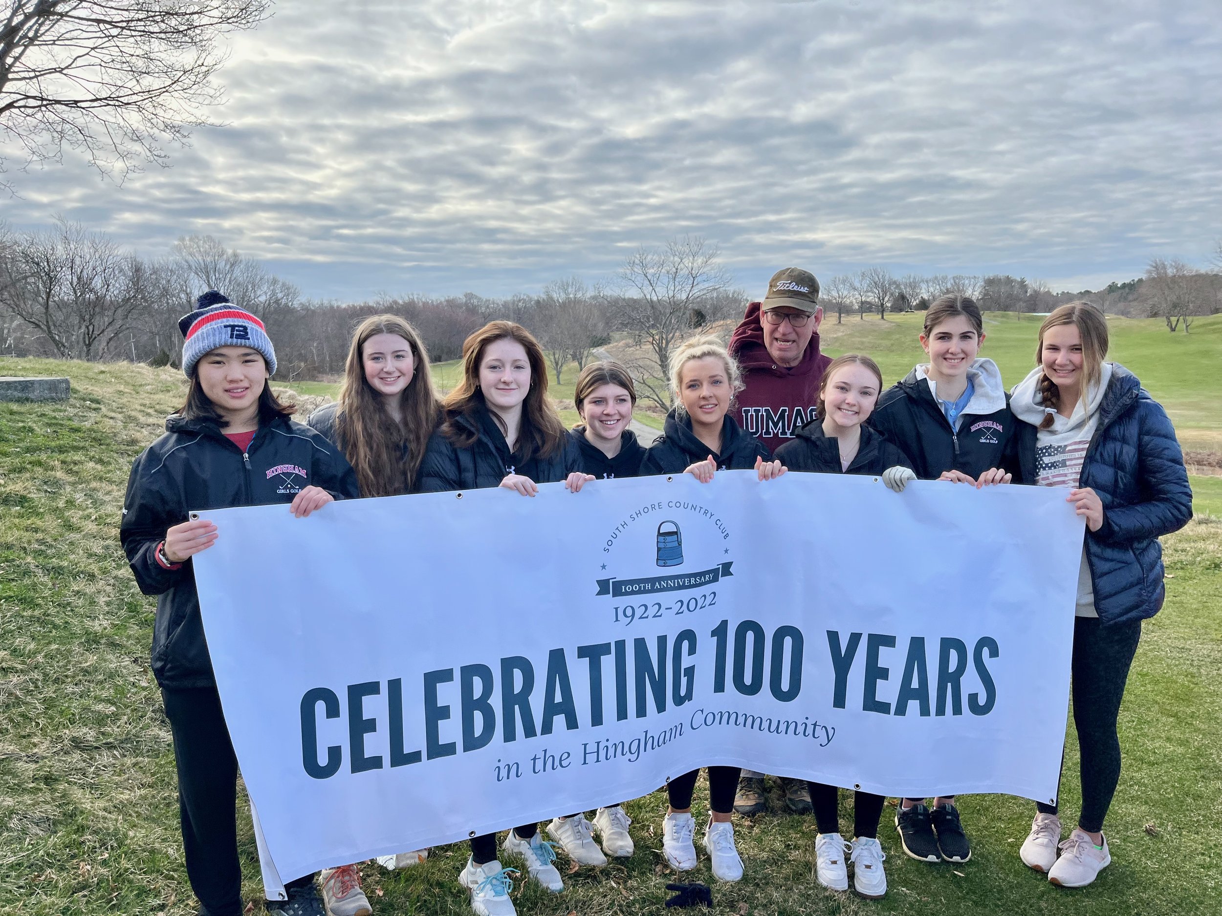 Members of the Hingham High School Girls Golf team came out for Volunteer!