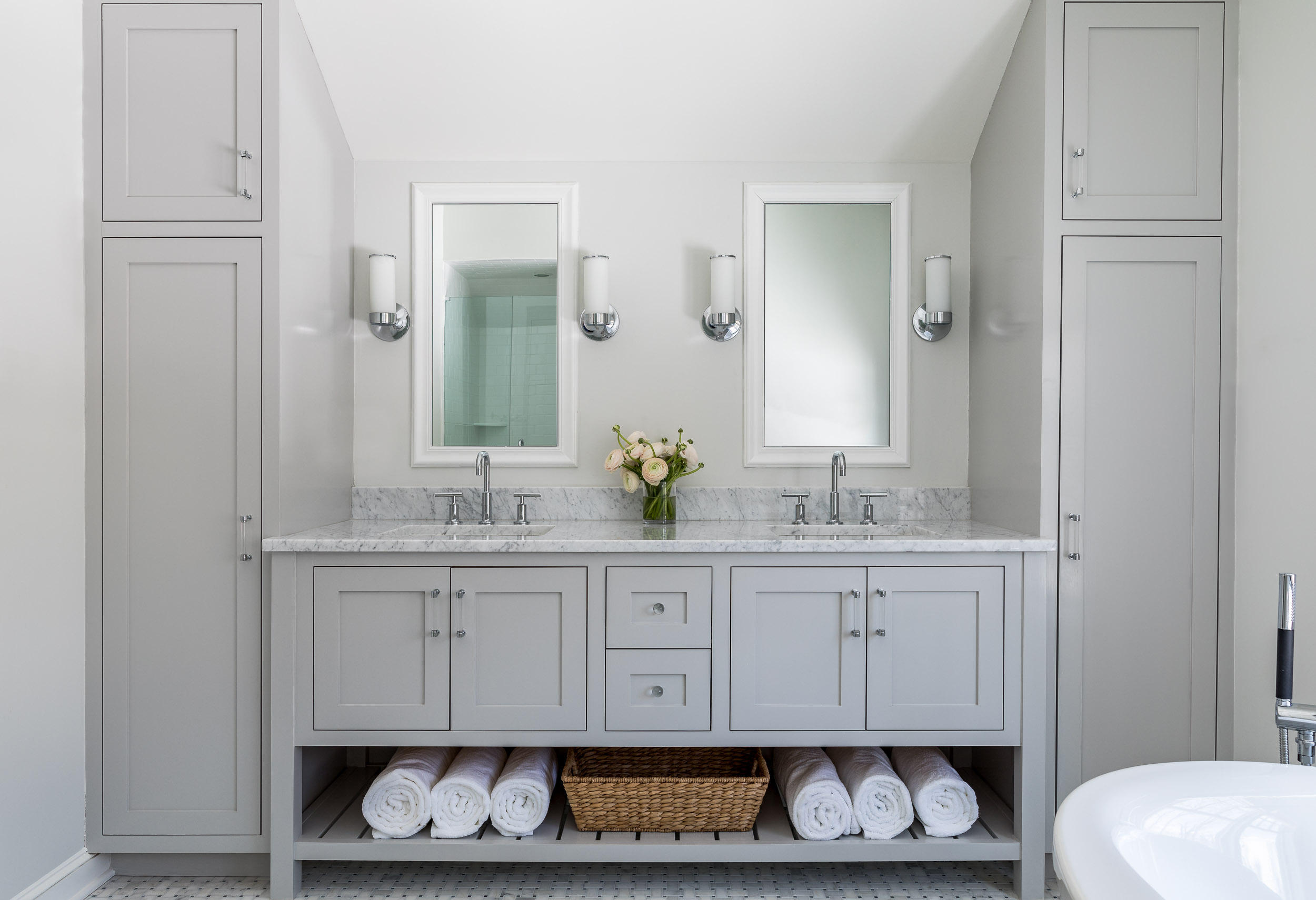 his-and-hers-gray-vanity-bathroom