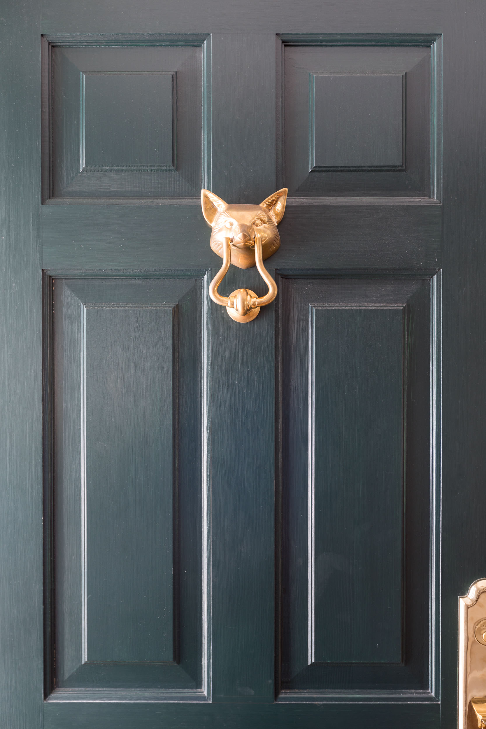 gold-fox-front-door-knocker